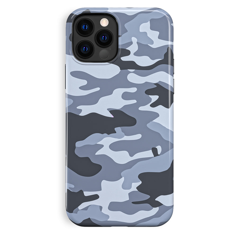 Gray Camo iPhone Case - Durable Protective Cover for iPhone 12/13/14/15 Pro Max - Military Grade Shockproof Slim Design - Perfect for Outdoor, Travel & Everyday Use