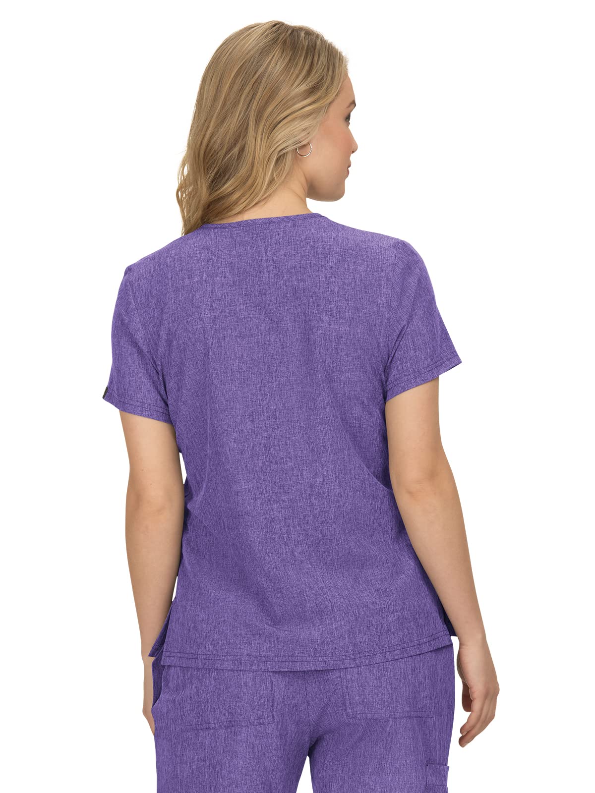 KOI Basics 1011 Kade Top - Heather Wisteria Loose Fit Casual T-Shirt for Women | Soft Cotton Blend | Everyday Wear, Layering & Street Style Outfits