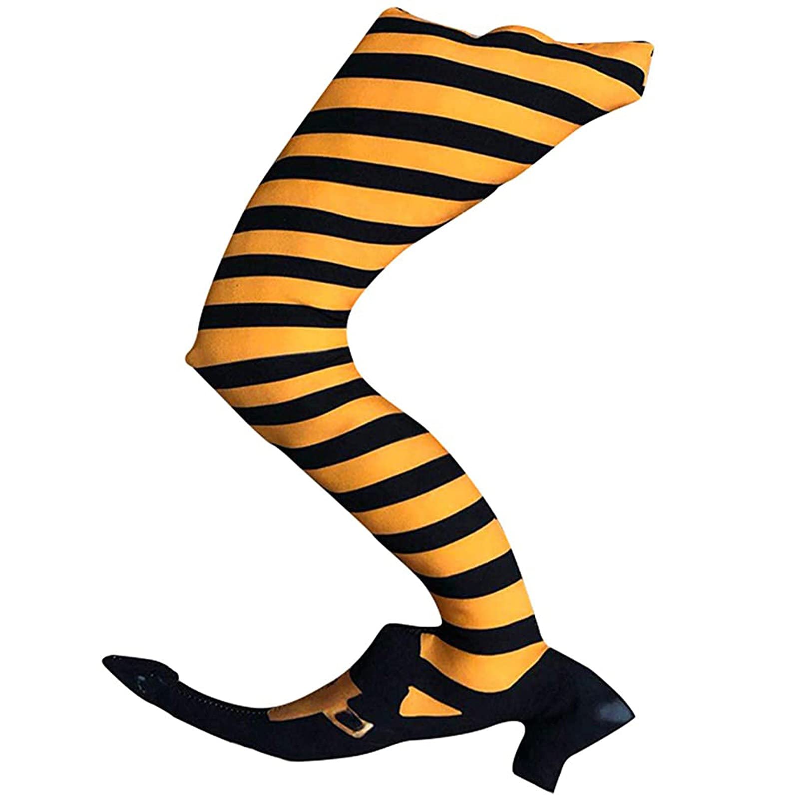 Halloween Wicked Witch Legs with Stakes - Outdoor Witch Prop Decorations for Lawn, Yard & Patio - Orange Witch Prosthetic Legs for Spooky Halloween Displays - Perfect for Haunted House, Party & Trick-or-Treat Decor
