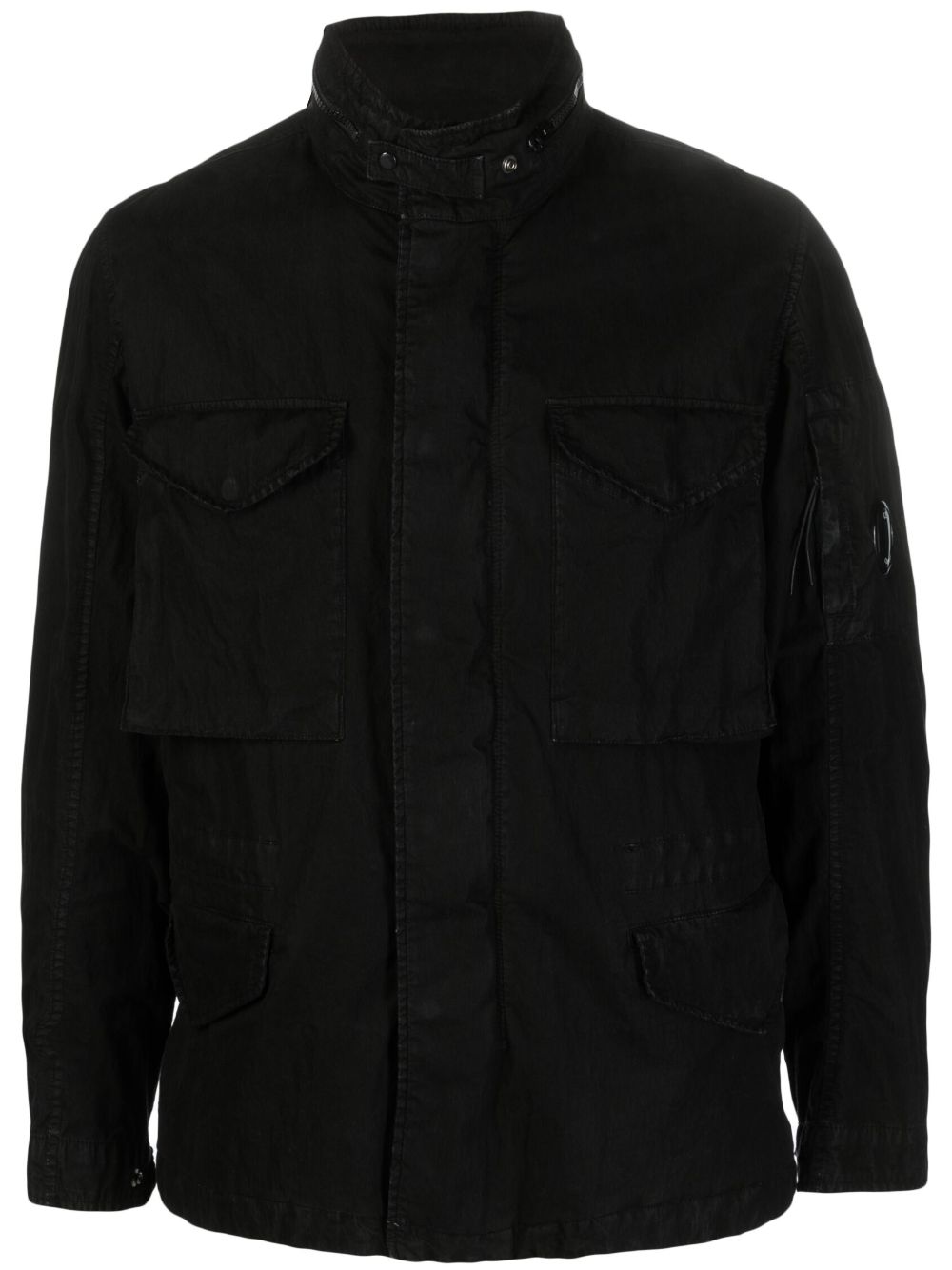 CP COMPANY Men's Black Jacket - Lightweight Waterproof Windbreaker for Outdoor Hiking & Urban Streetwear