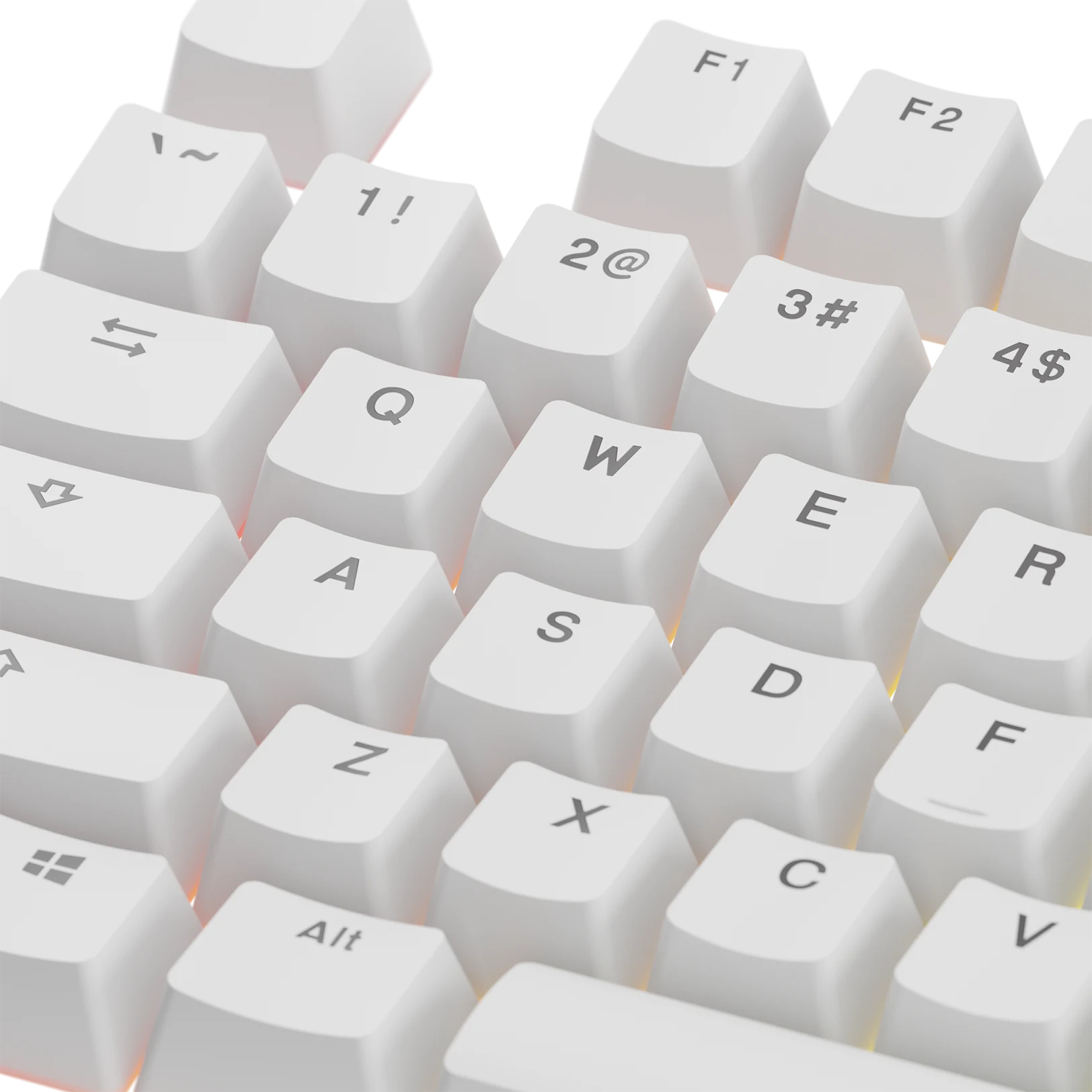 Premium White Keycaps for Mechanical Keyboards - ANSI Layout, Durable PBT Material, Cherry MX Compatible - Perfect for Gaming, Typing & Office Work
