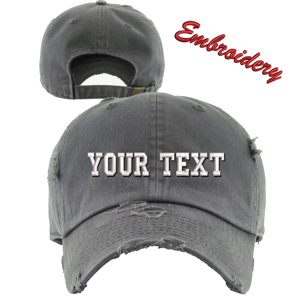 Vintage Distressed Baseball Cap KB4005 - Custom Embroidered & Monogram Hats for Men & Women - Perfect for Sports, Outdoor Activities & Fashion Statement
