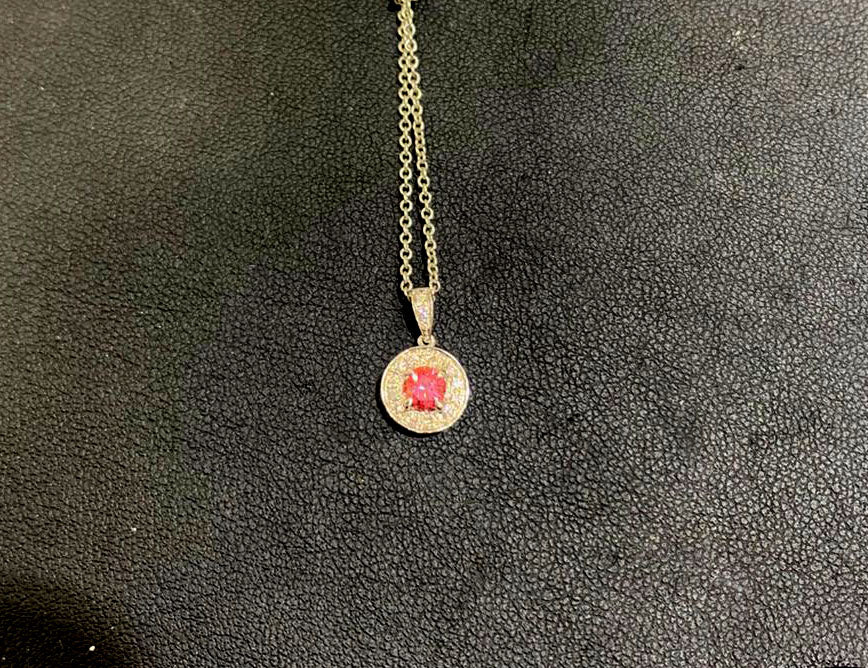 14K Rose Gold Pink Diamond Pendant Necklace for Women - Elegant Heart-Shaped Jewelry Gift for Anniversary, Valentine's Day & Special Occasions