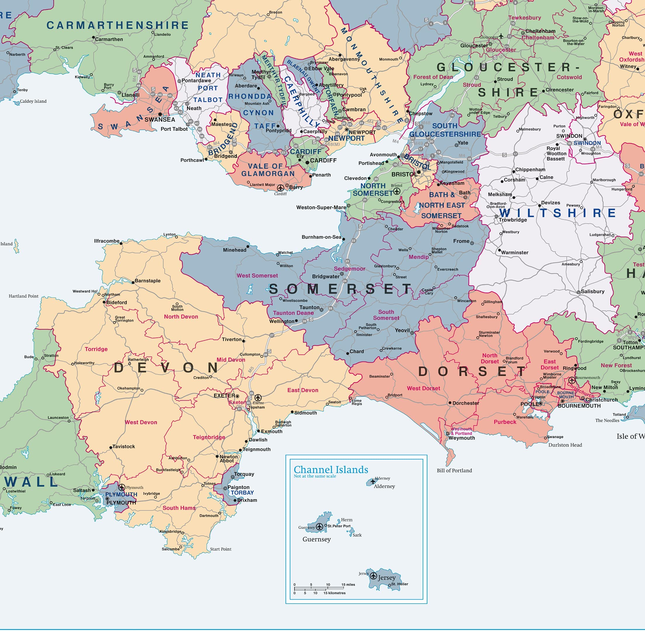 UK Wall Map - Laminated Large Detailed Map of England, Scotland, Wales & Northern Ireland with Counties, Districts & Unitary Authorities | Includes Road Networks, Postcode Areas, London Boroughs & Population Data | Perfect for Home Decor, Classroom Education & Office Planning