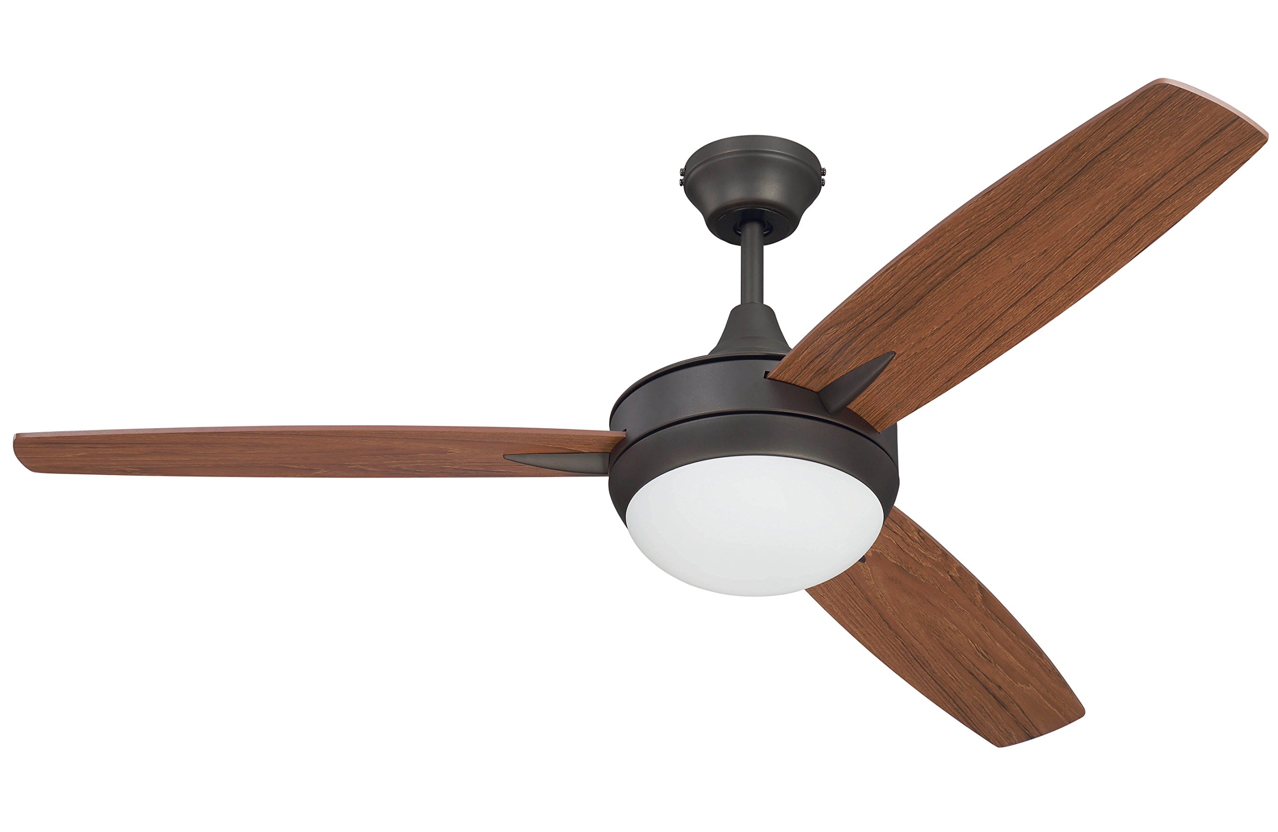 Craftmade 52 Inch 3 Blade Ceiling Fan with Dimmable LED Light & Wall Control - TG52ESP3 Targas Espresso Finish | Perfect for Living Room, Bedroom, and Outdoor Patio Cooling