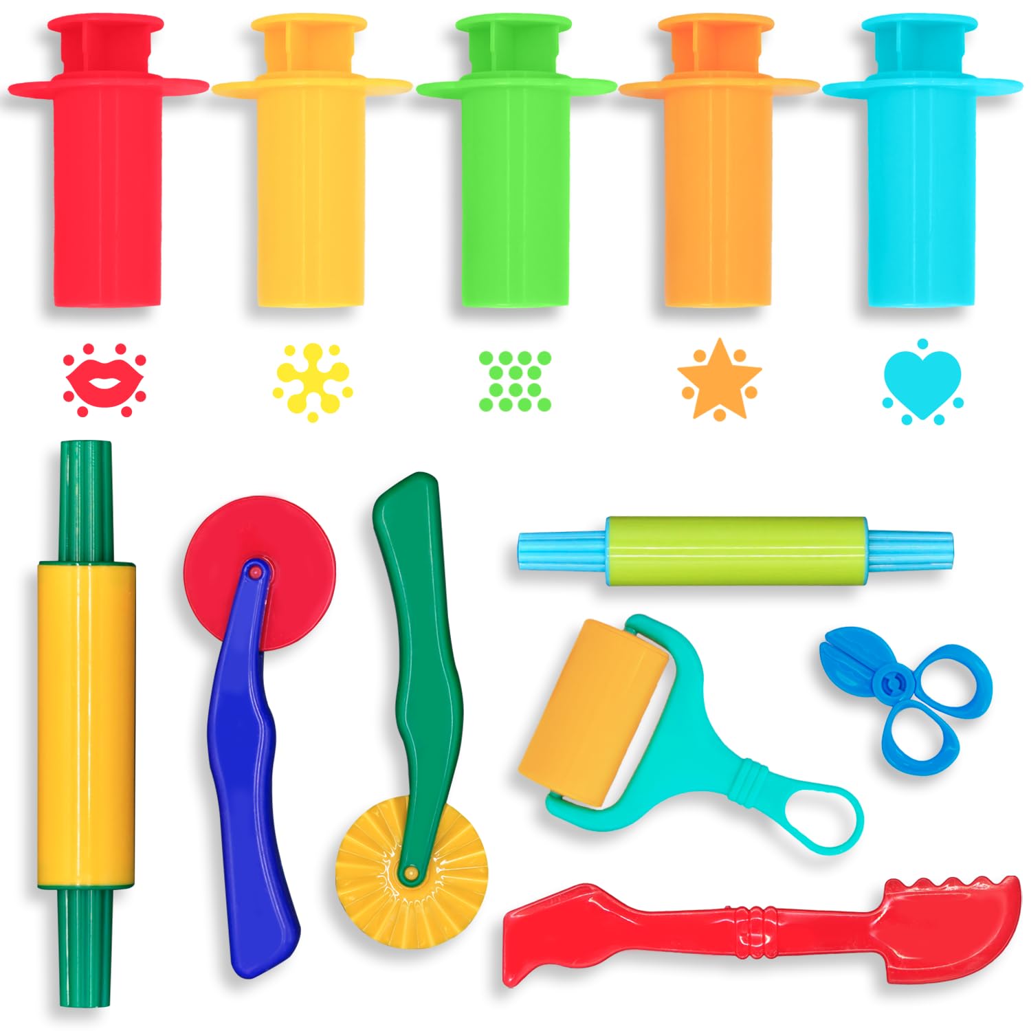 12-Piece Clay and Play Dough Tools Set for Kids Ages 3+ | Non-Toxic Modeling Dough Accessories Kit | Perfect for Arts & Crafts, Preschool Learning, and Creative Play at Home or School