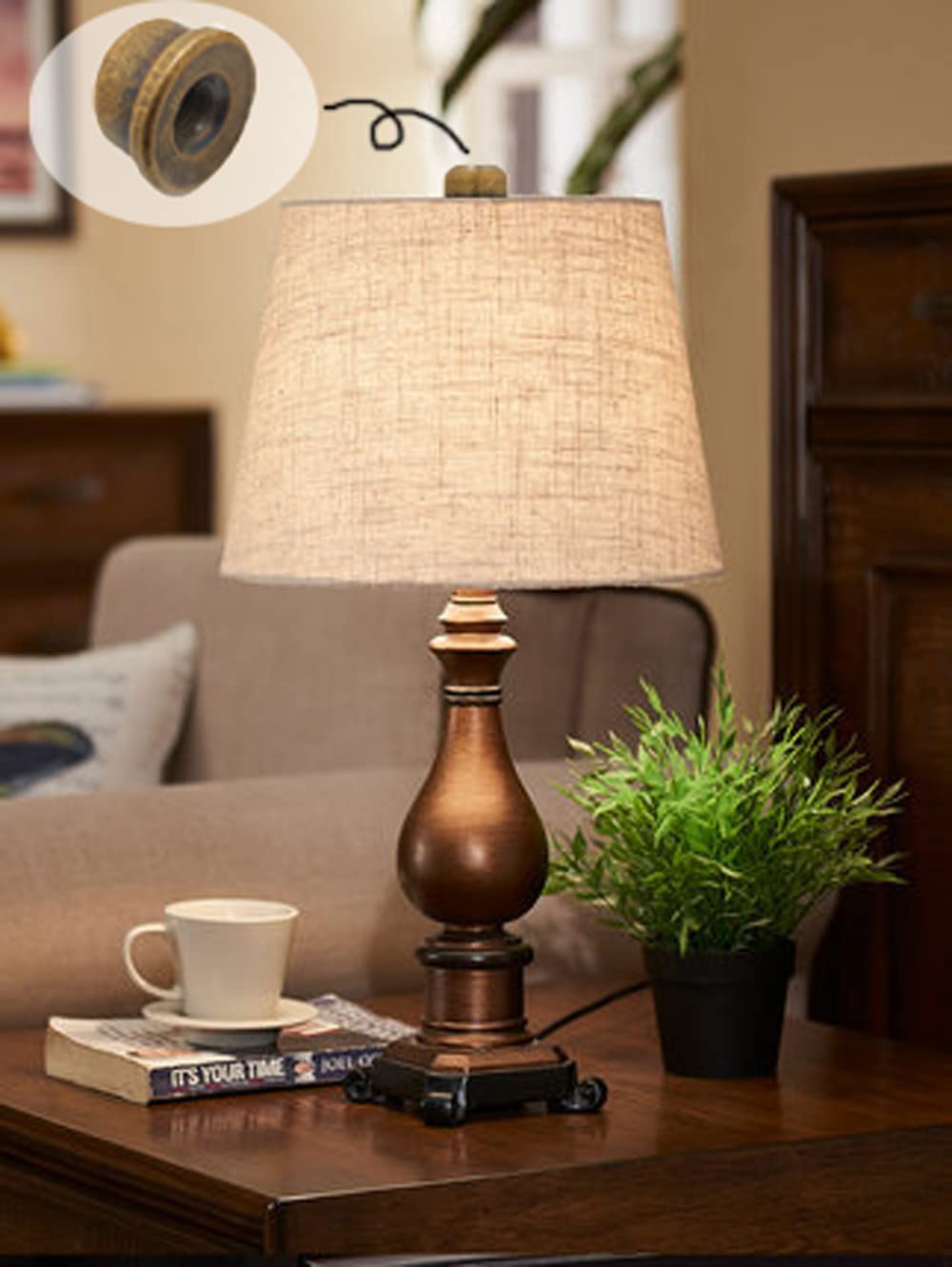 8Pcs Solid Bronze Lamp Finials - 1/2 Inch Knob Lamp Accessories with 1/4-27 Thread for Lamp Shade Holder Harp - Perfect for Bedroom, Living Room & Office Lighting Decor