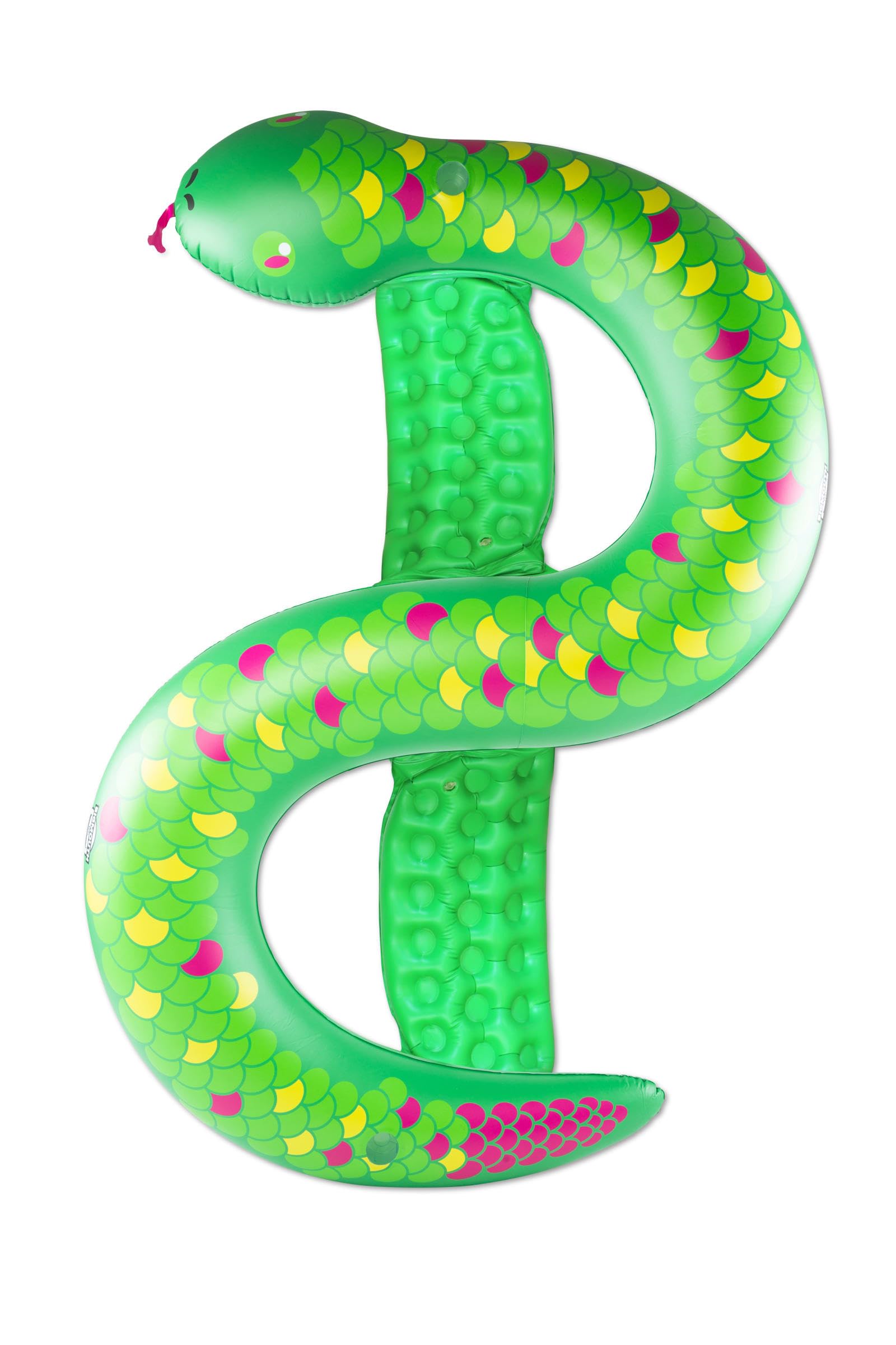 BigMouth Inc Double Snake Pool Float - Heavy Duty 400lb Capacity Inflatable Lounger with Built-in Cup Holders | Perfect for Pool Parties, Summer Relaxation & Backyard Swimming