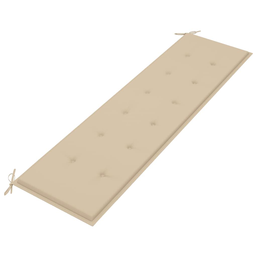 CHARMMA 70.9x19.7 Inch Outdoor Garden Bench Cushion - Waterproof Beige Patio Seat Pad (1.2
