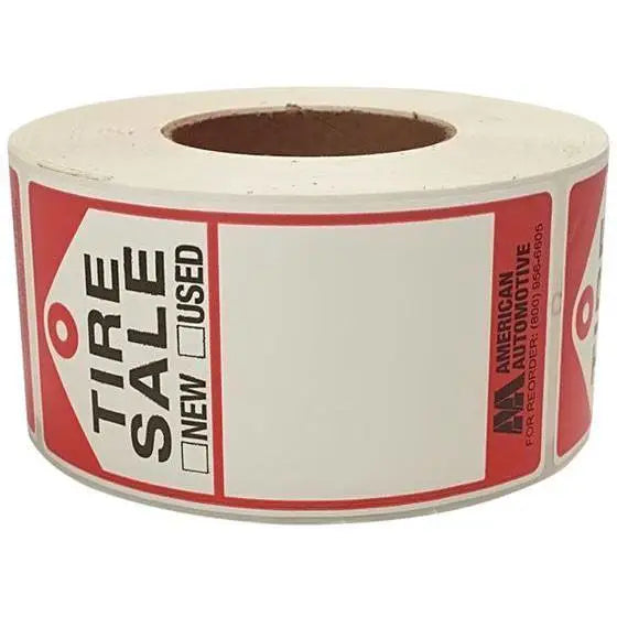 AA Tire Labels - 500 Adhesive Stickers (6x3 Inches) for Vehicle Tires, Inventory & Warehouse Organization