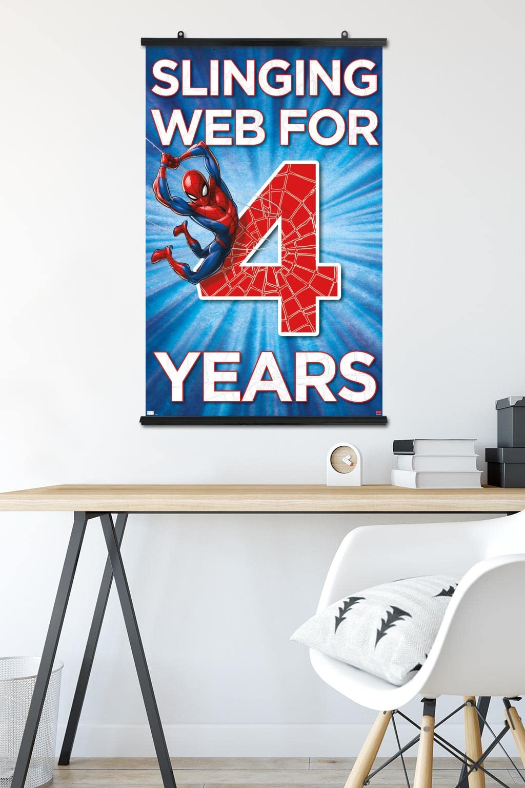 Marvel Spider-Man Happy 4th Birthday Wall Poster - 34
