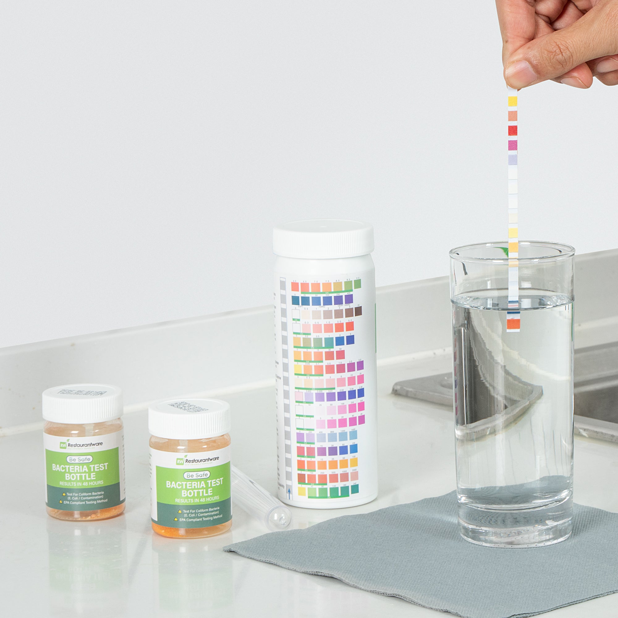 17 in 1 Premium Drinking Water Test Kit - 100 Strips with 2 Bacteria Tests | Home, Camping & Emergency Water Safety Testing