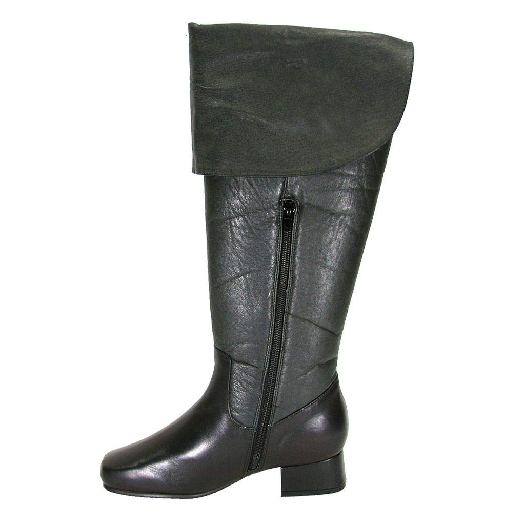 Peerage Mira Women's Wide Width Leather Knee High Dress Boots - Stylish & Comfortable for Work, Office & Formal Occasions