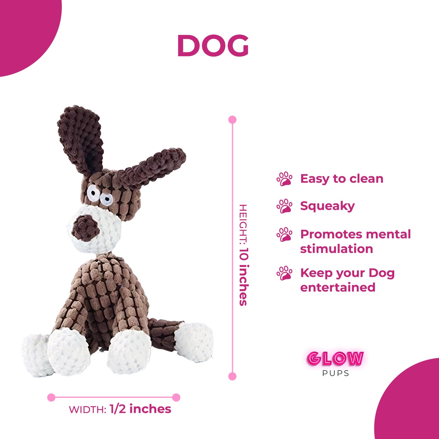 Durable Farm Animal Dog Chew Toy with Squeaker & Rope - Perfect Interactive Play Toy for Small Dogs - Great for Indoor & Outdoor Fetch Games