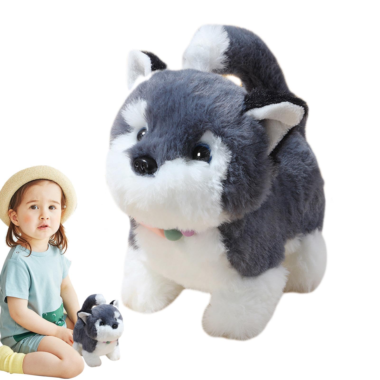Jyxuyy Realistic Walking Stuffed Animal Dog Toy - Interactive Plush Puppy with Walking Motion, Fun & Easy-to-Use Pet Toy for Kids & Girls - Perfect for Indoor Play, Birthday Gifts & Family Bonding Time
