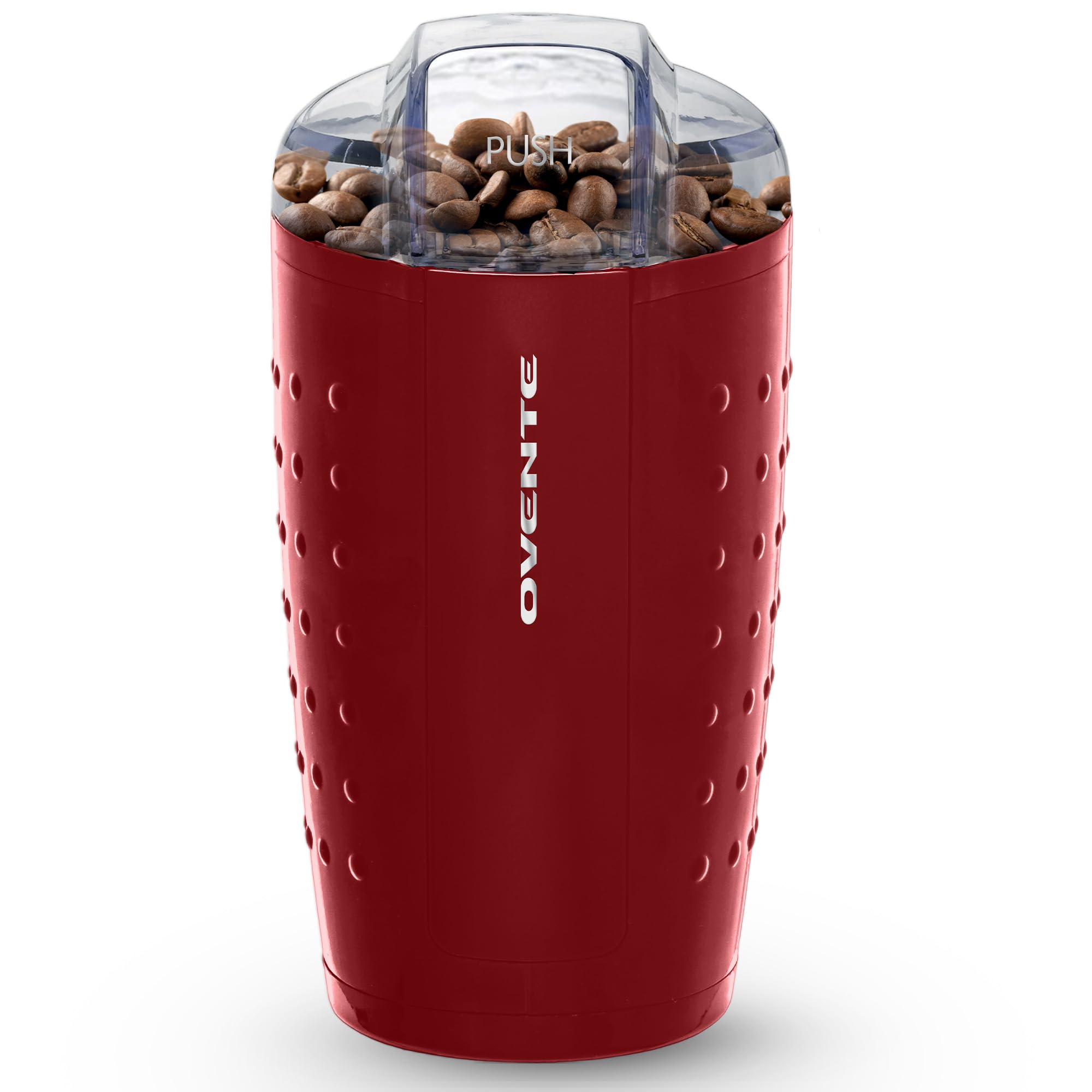 OVENTE Electric Coffee Grinder - Compact Stainless Steel Blade for Beans, Spices, Herbs & Tea - Portable Kitchen Appliance for Home, Office & Travel - Perfect for Espresso, French Press & Cold Brew
