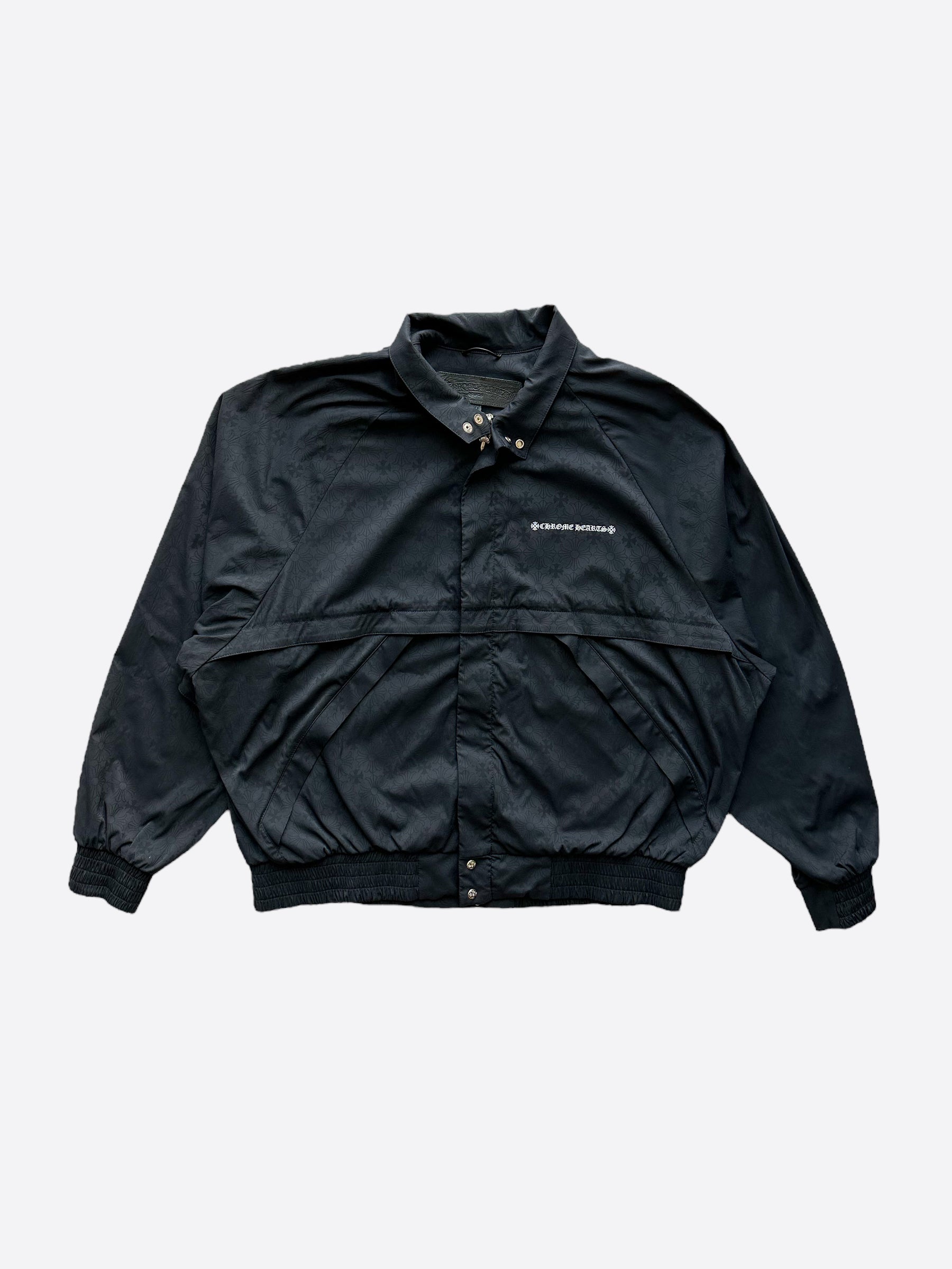 Chrome Hearts Black Match Point Monogram Nylon Jacket - Stylish Streetwear for Men & Women | Perfect for Casual Outings, Concerts, and Urban Fashion