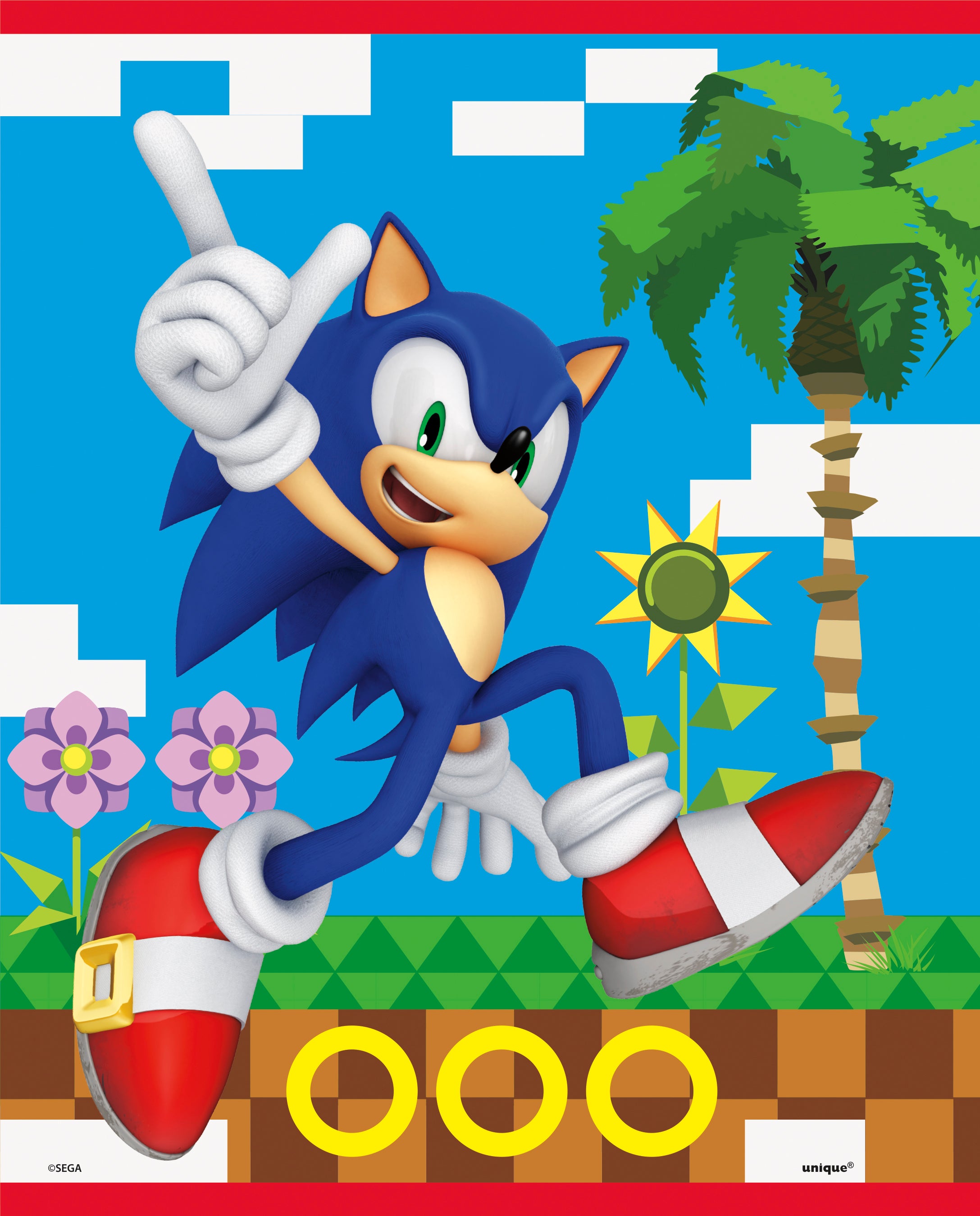 Sonic The Hedgehog Party Favor Loot Bags - 8 Pack for Kids Birthday Party Supplies & Goodie Bags - Perfect for Themed Decorations, Gift Bags, and Party Favors