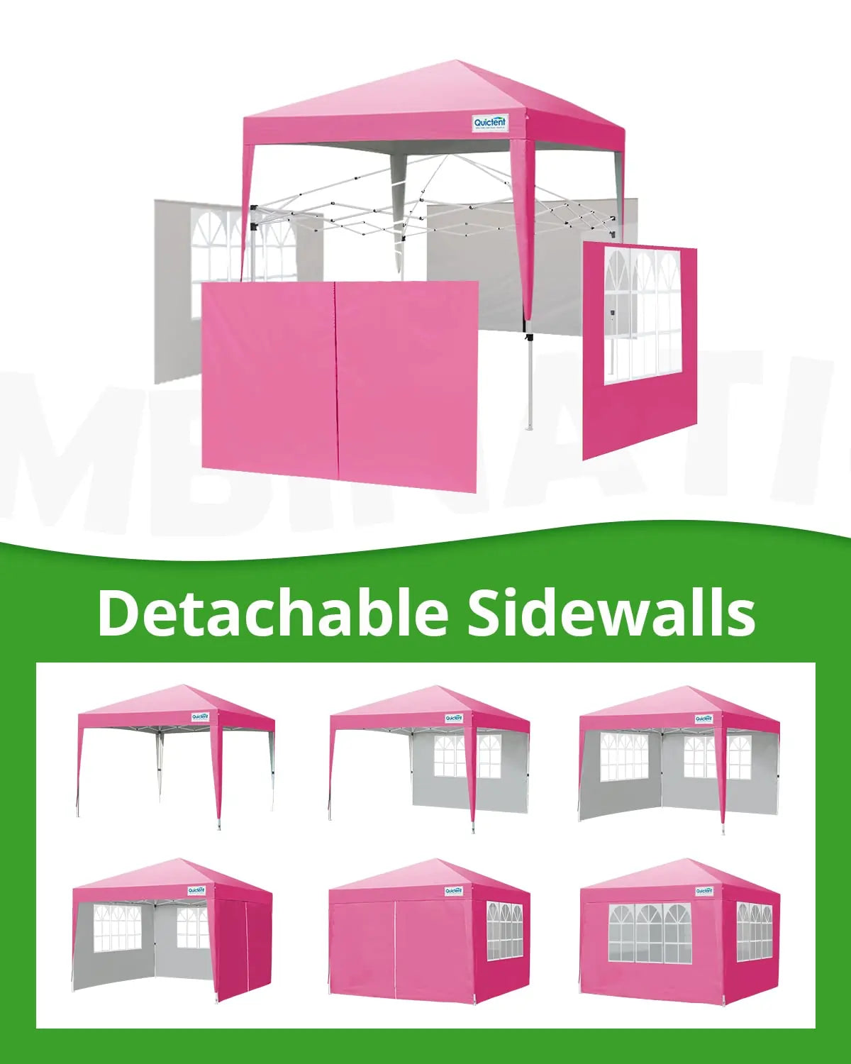 10'x10' Upgraded Pop Up Canopy Tent with Sidewalls - Waterproof Outdoor Shelter for Camping, Beach, Picnics & Backyard Parties