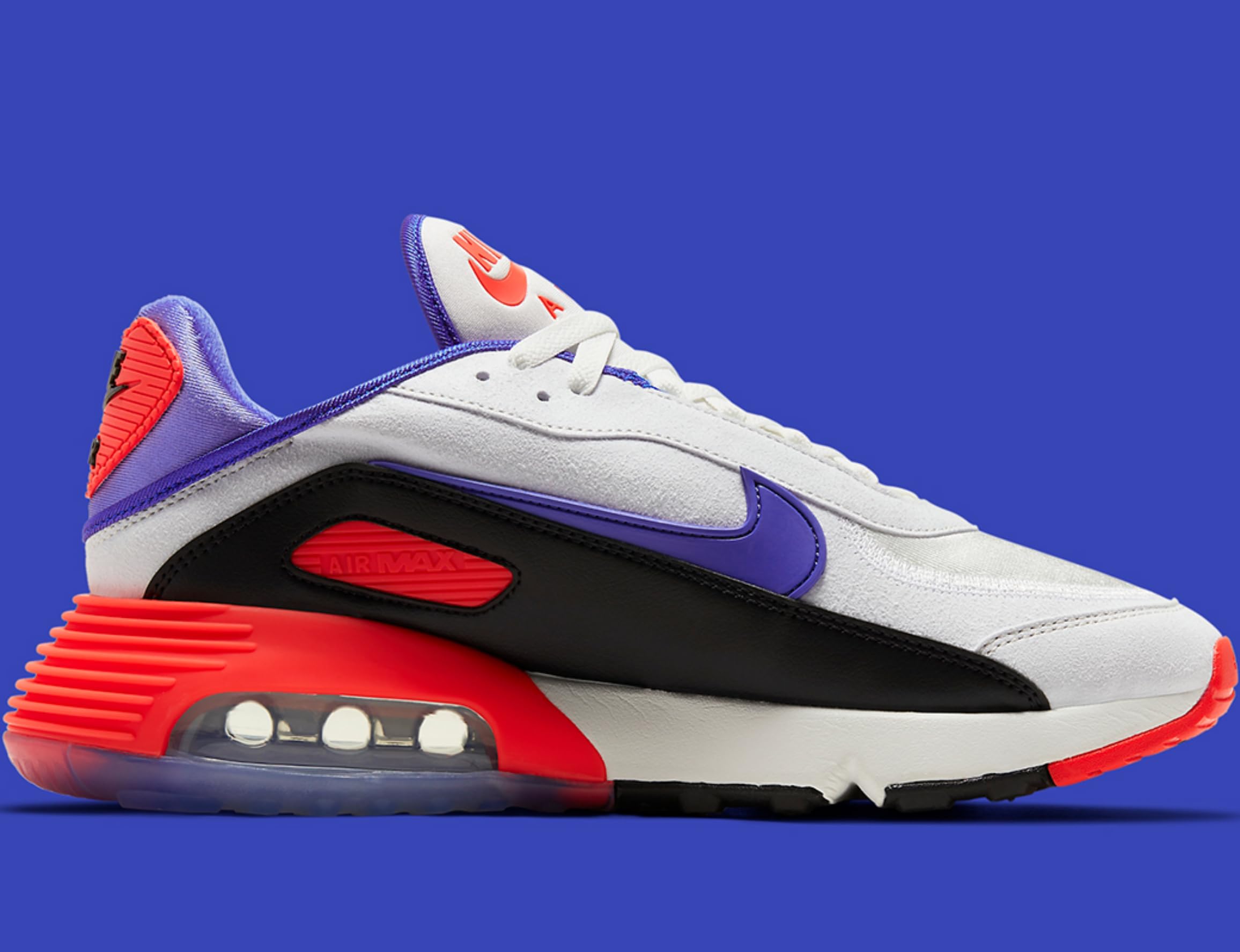 Nike Air Max 2090 EOI Men's Running Shoes - Size 9.5, White/Blue/Crimson - Lightweight Cushioned Sneakers for Jogging, Gym & Casual Wear