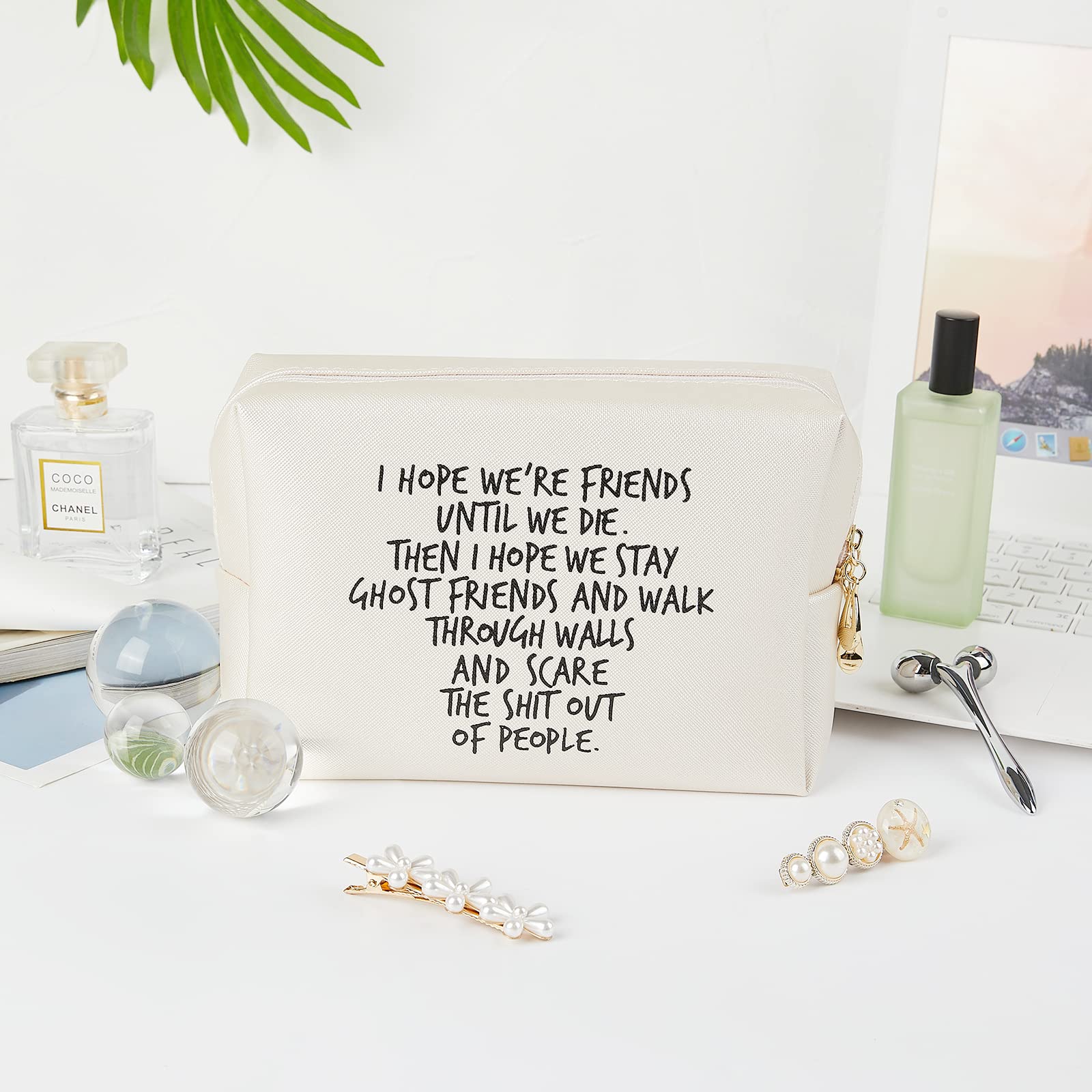 Best Friendship Gifts for Women - Cute Makeup Bag & Funny Gag Gift for Coworkers, BFFs & Soul Sisters | Birthday, Valentine's Day Presents | Perfect for Office, Travel & Daily Use