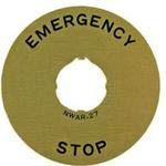 NWAR-27 Emergency Stop Switch with Nameplate - 10 Pack | Push Button Safety Switch for Industrial Machinery, CNC Equipment & Automation Systems | OSHA Compliant Emergency Stop Device