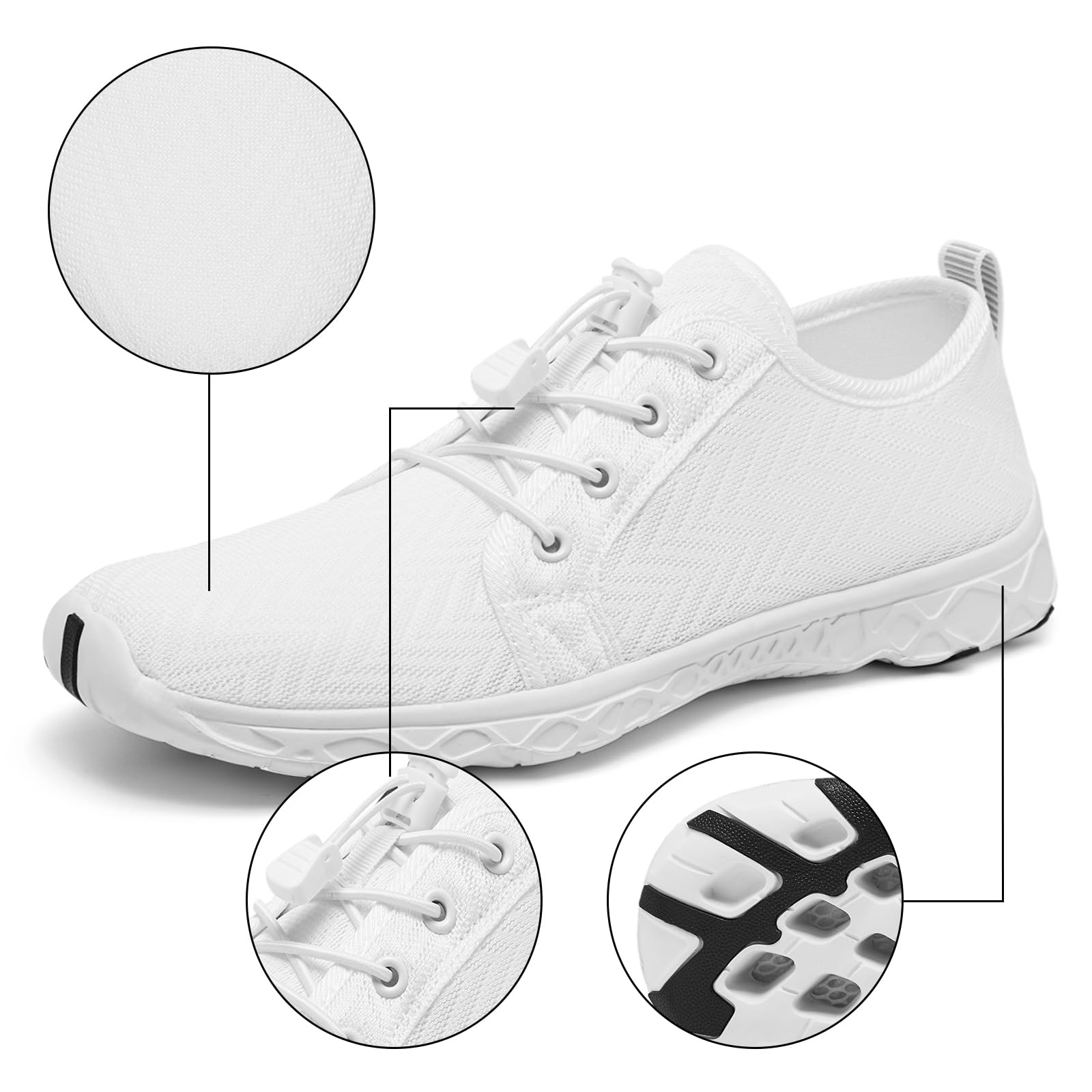 Racqua Unisex Breathable Mesh Water Shoes for Women & Men - Perfect for Swimming, Beach, Surfing, and Water Sports