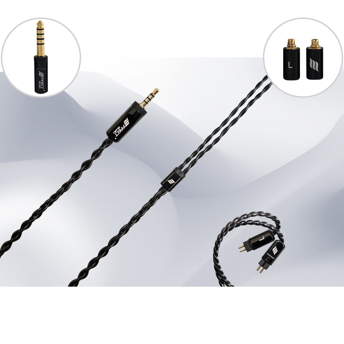 Effect Audio Virtuoso Black Premium In-Ear Headphone Cable (Open Box) - High-Quality Audio Upgrade for Musicians & Audiophiles | Perfect for Studio Recording & Live Performances