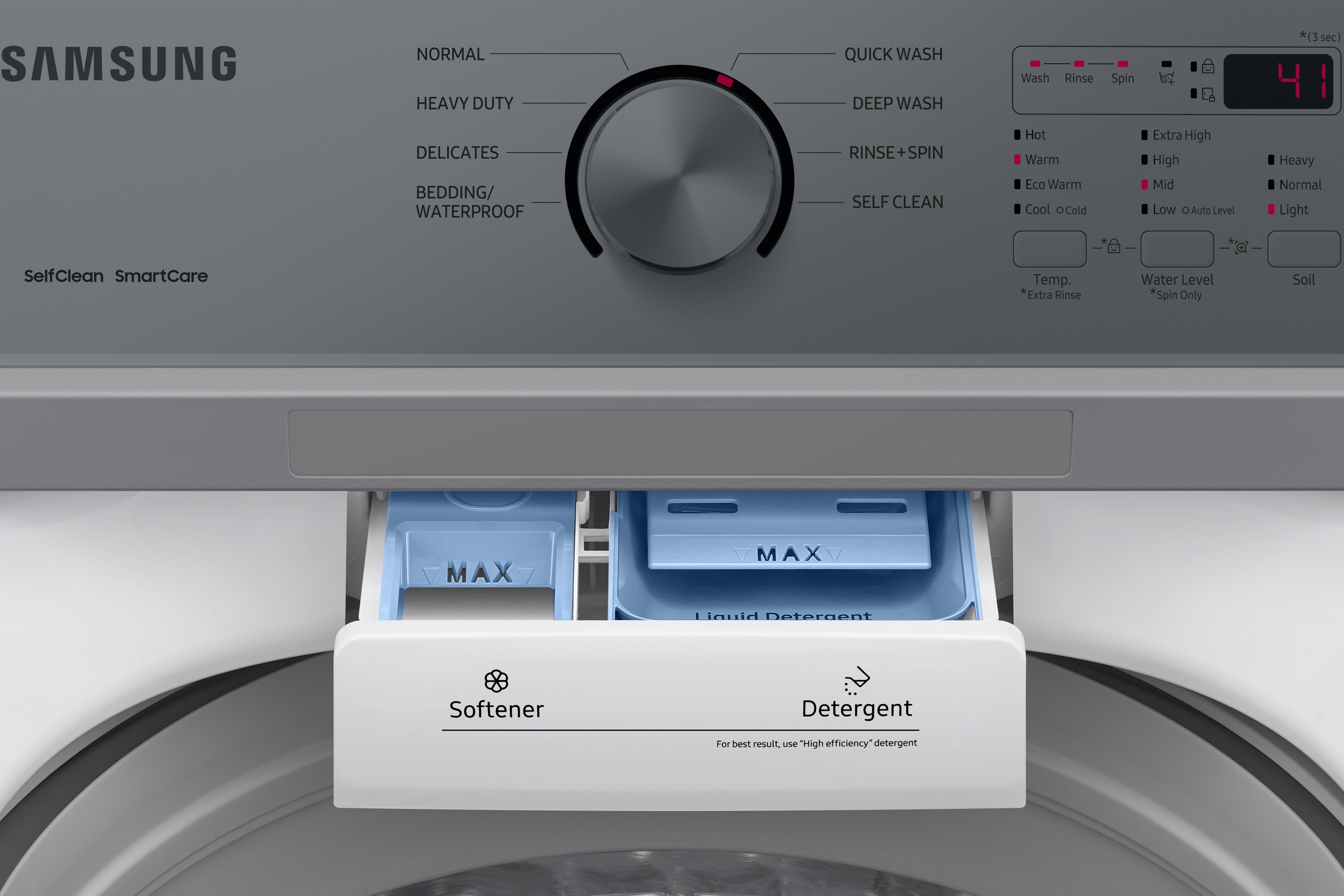 Samsung WA44A3205AW 5.0 Cu.Ft White Top Load Washing Machine with ActiveWave Agitator - Perfect for Large Families, Laundry Rooms & Energy-Efficient Home Use