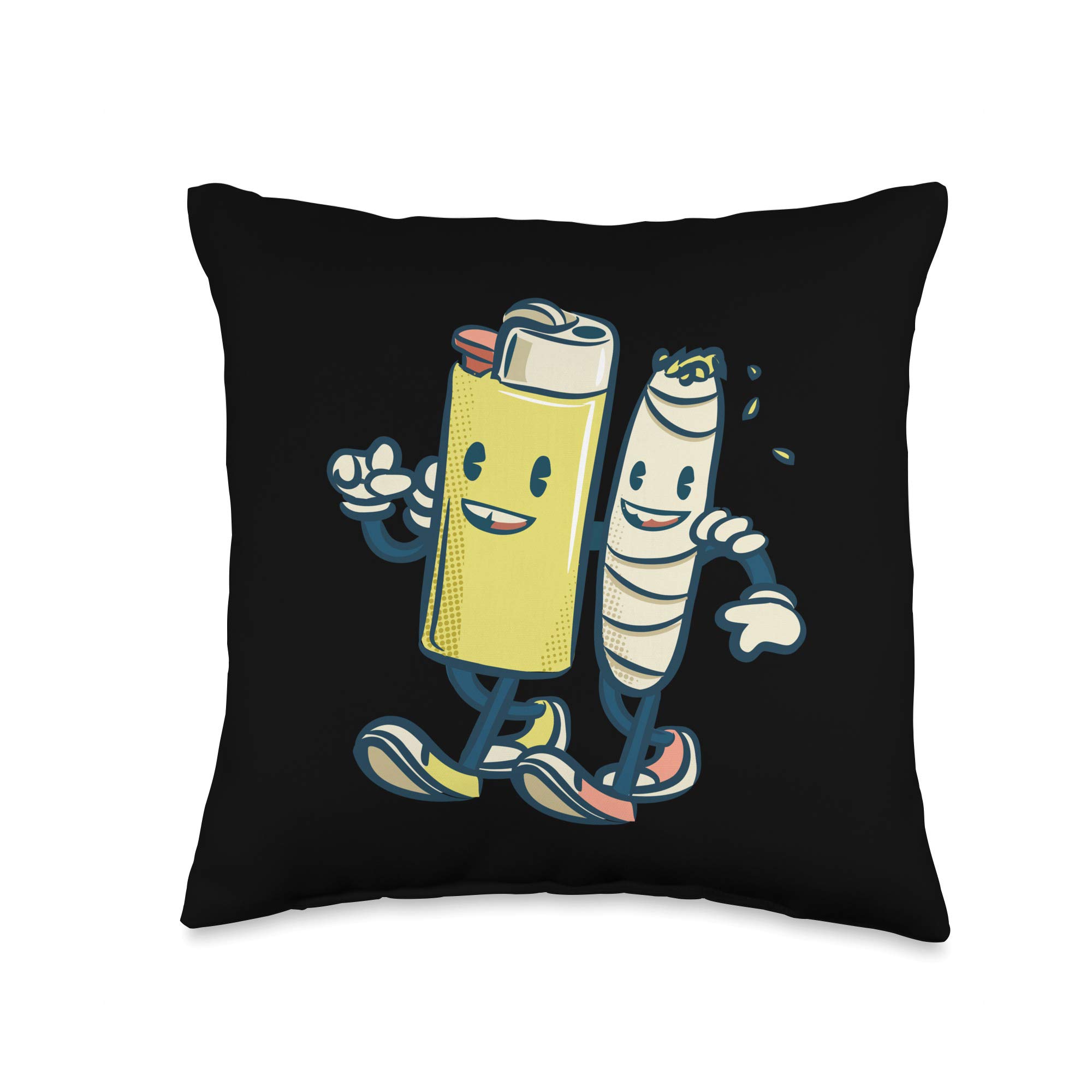 420 Smoking Weed Cannabis Marijuana Throw Pillow - Funny Stoner Gift for Joint Lovers - Perfect for Couches, Beds & Smoking Lounges