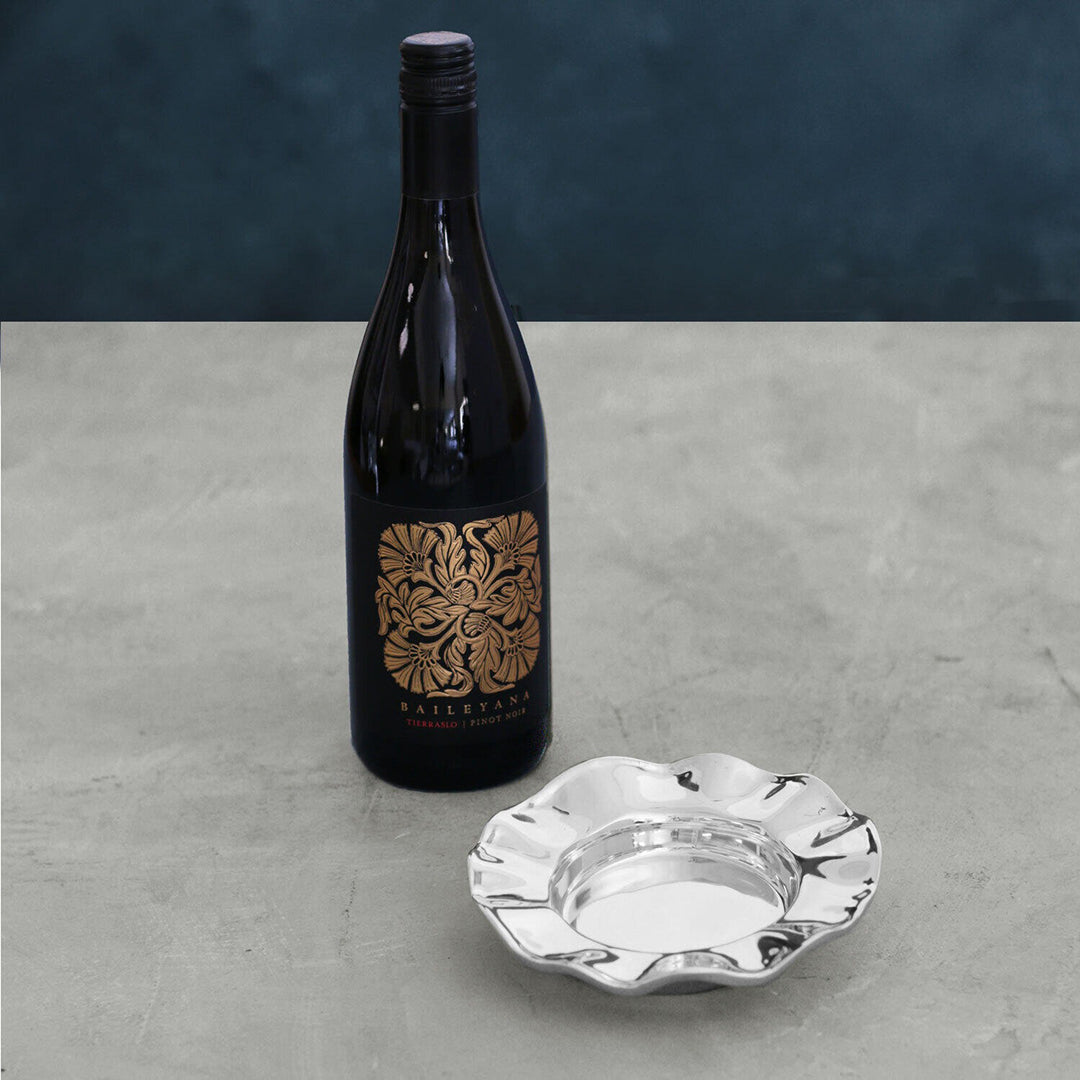 Beatriz Ball Vento Wine Coaster Set - Elegant Stainless Steel Drink Holders for Red & White Wine - Perfect for Dinner Parties, Weddings & Home Decor