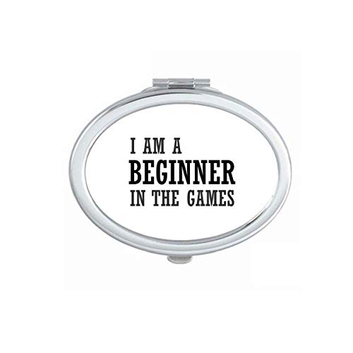 DIYthinker I'm a Beginner Gamer Mirror - Portable Folding Double-Sided Makeup & Gaming Glasses for Travel & Cosplay