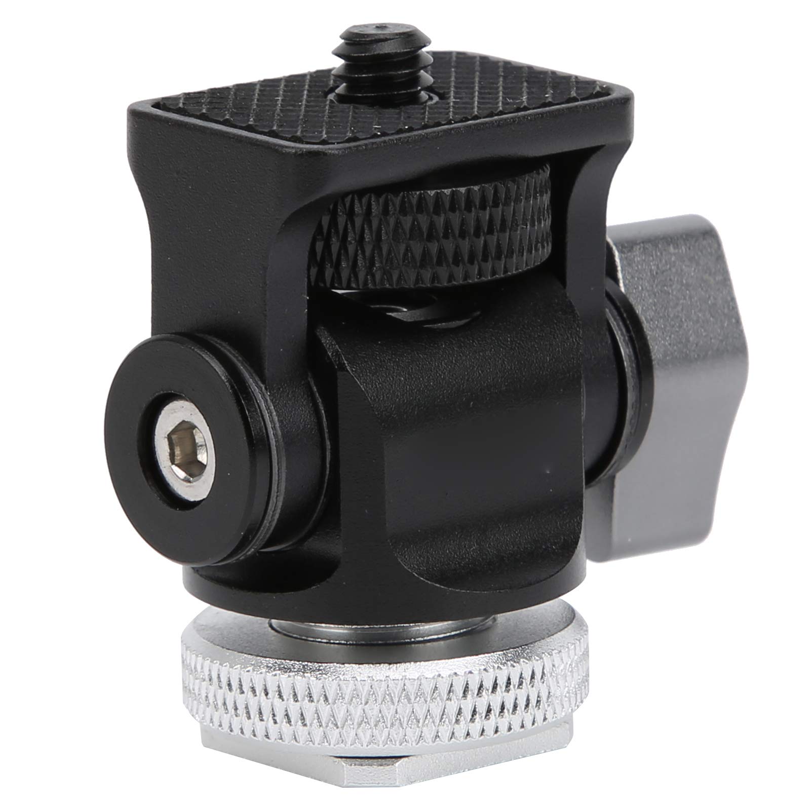 360° Rotatable Aluminum Alloy Ball Head Tripod Mount - Full Metal Swivel Ballhead with Wrench for Camera Monitors, Flashes & Microphones - Perfect for Photography, Videography & Studio Equipment