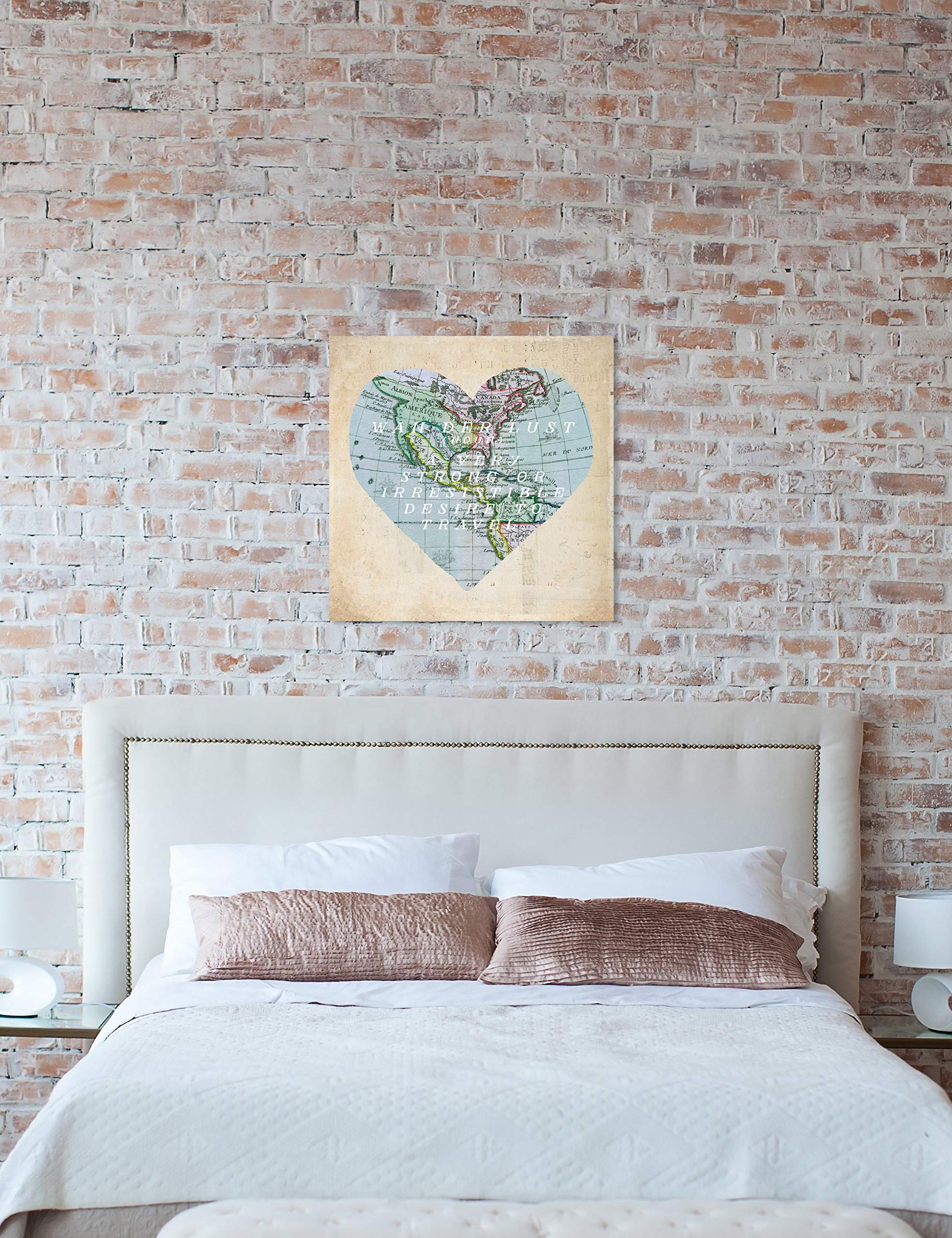 Oliver Gal Artist Co. Travel-Themed World Map Canvas Wall Art Prints - Perfect for Home Decor, Office & Travel Inspiration