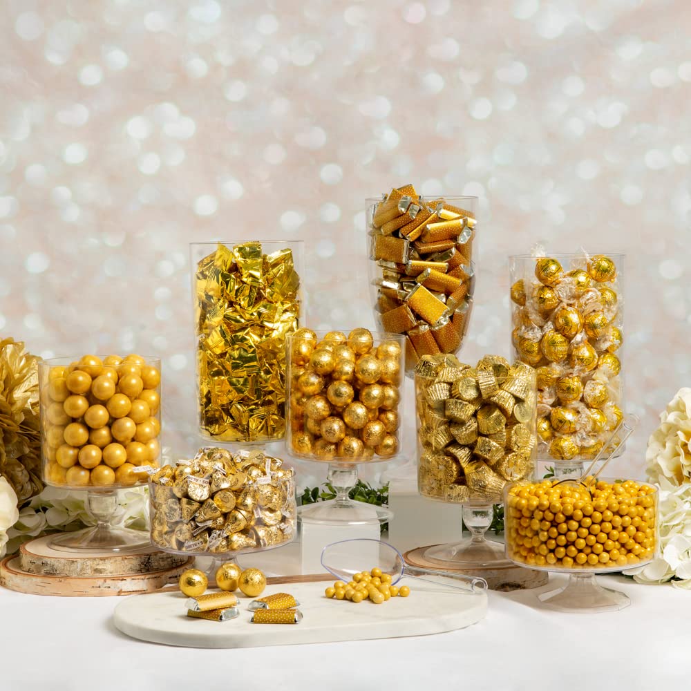 Gold Candy Buffet Table Party Supplies - 12 lbs Bulk Candy for Weddings, Birthdays & Events - Perfect for Dessert Tables & Sweet Displays