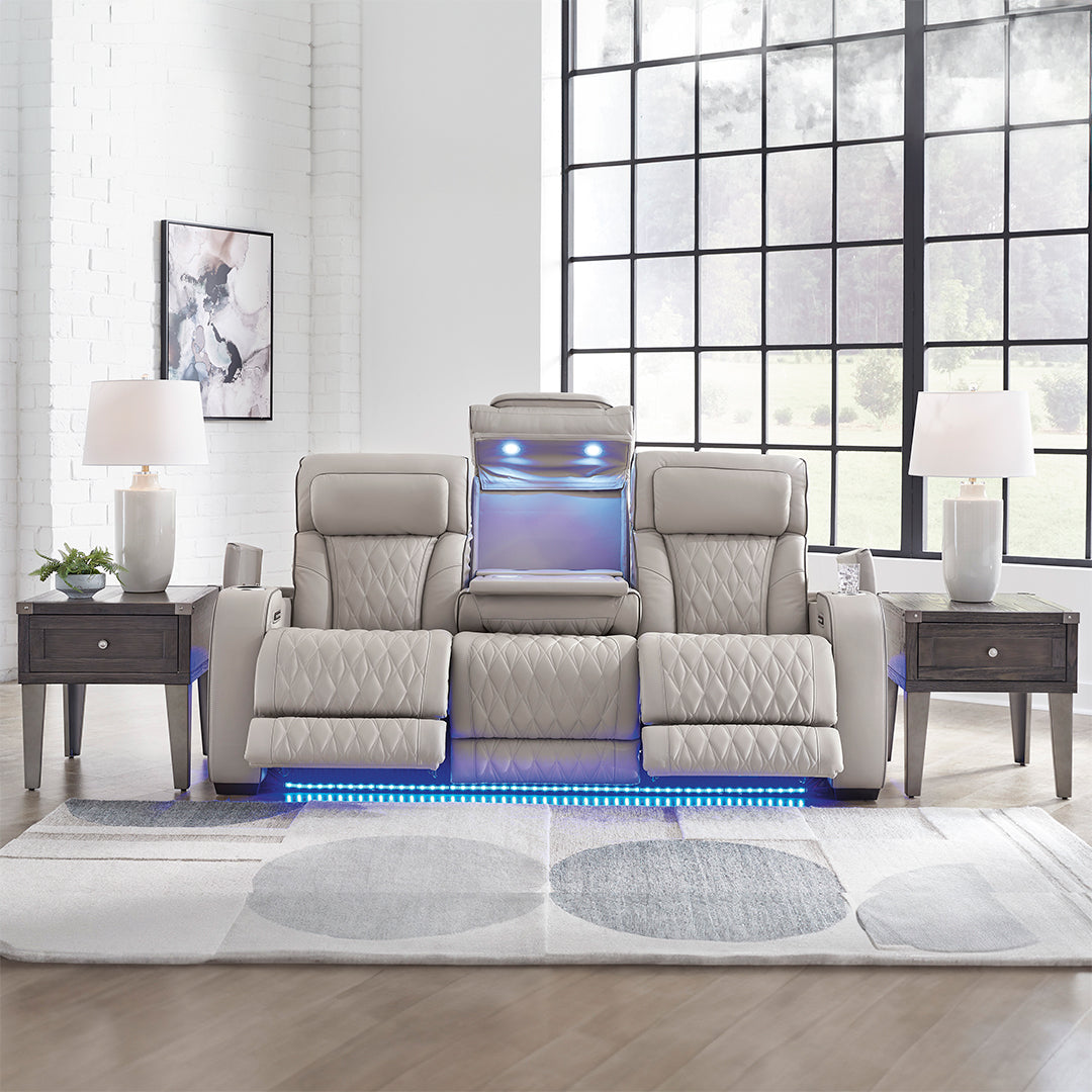 Boyington Power Reclining Sofa - Modern Electric Recliner with USB Charging Ports | Perfect for Living Room, Home Theater & Family Relaxation