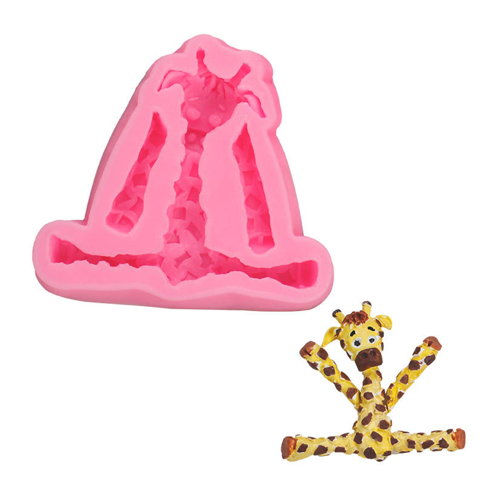 3D Easter Bunny Silicone Mold for DIY Chocolate, Candy, Fondant - Baking Supplies for Easter Decorations, Cookies, Pastry & Jelly Making (Giraffe Design) - Perfect for Holiday Treats, Party Favors & Home Baking