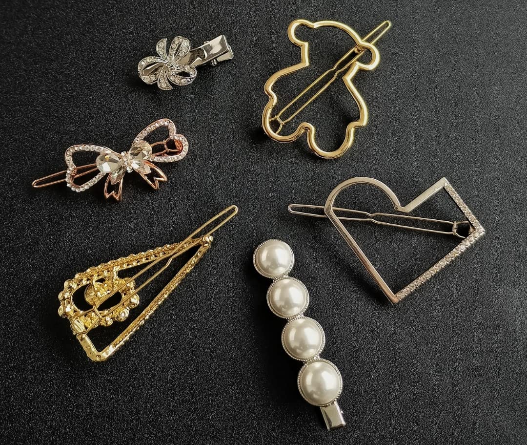 Korean Style Pearl Barrettes Hair Clips - Elegant Hair Accessories for Women & Girls (10-Pack) - Perfect for Weddings, Parties & Everyday Wear