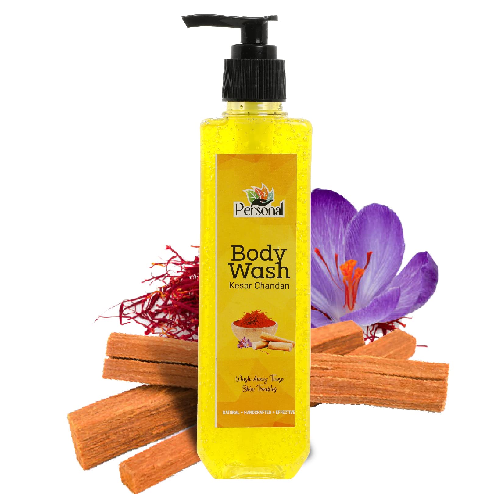 Organic Sandalwood Body Wash for Women & Men - pH Balanced, Chemical-Free, Soap-Free Shower Gel (200ml) - Gentle Cleansing for Sensitive Skin, Perfect for Daily Shower & Spa Relaxation