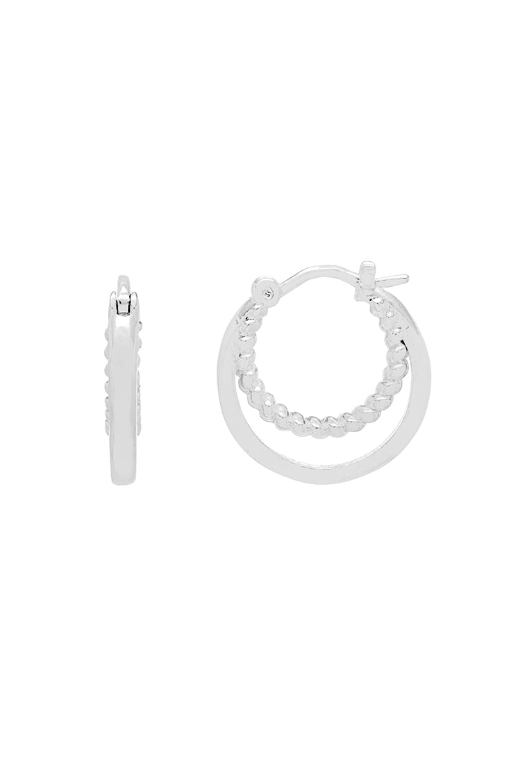 Trendy Twisted Double Hoop Earrings for Women - Gold & Silver Plated Dangle Hoops for Everyday Wear & Special Occasions