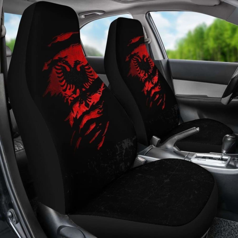 Premium Grunge Style Car Seat Covers (Set of 2) - Universal Fit for Most Vehicles - Durable & Stylish Protection for Cars, Trucks & SUVs - Perfect for Road Trips & Daily Commutes