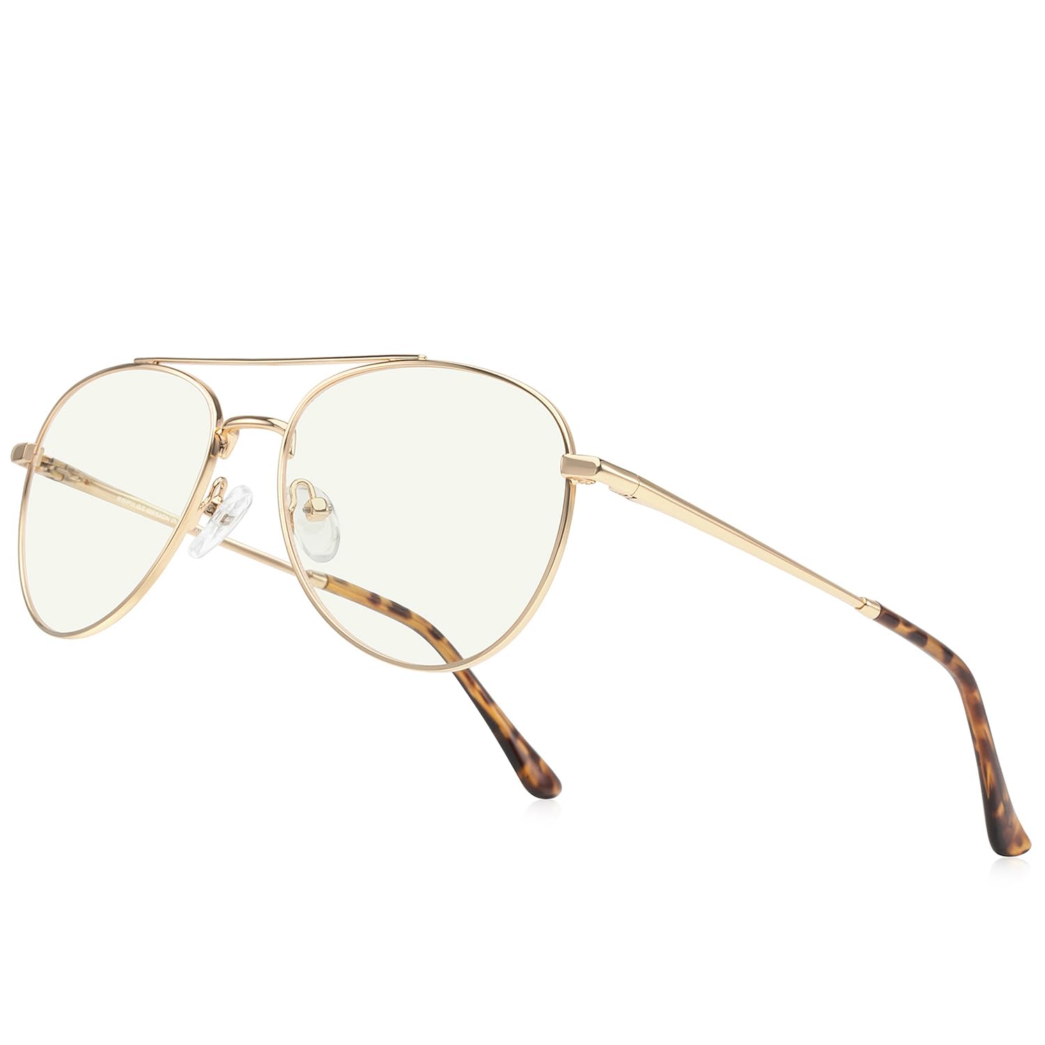 Blue Light Blocking Aviator Glasses for Men & Women - Computer & Reading Use