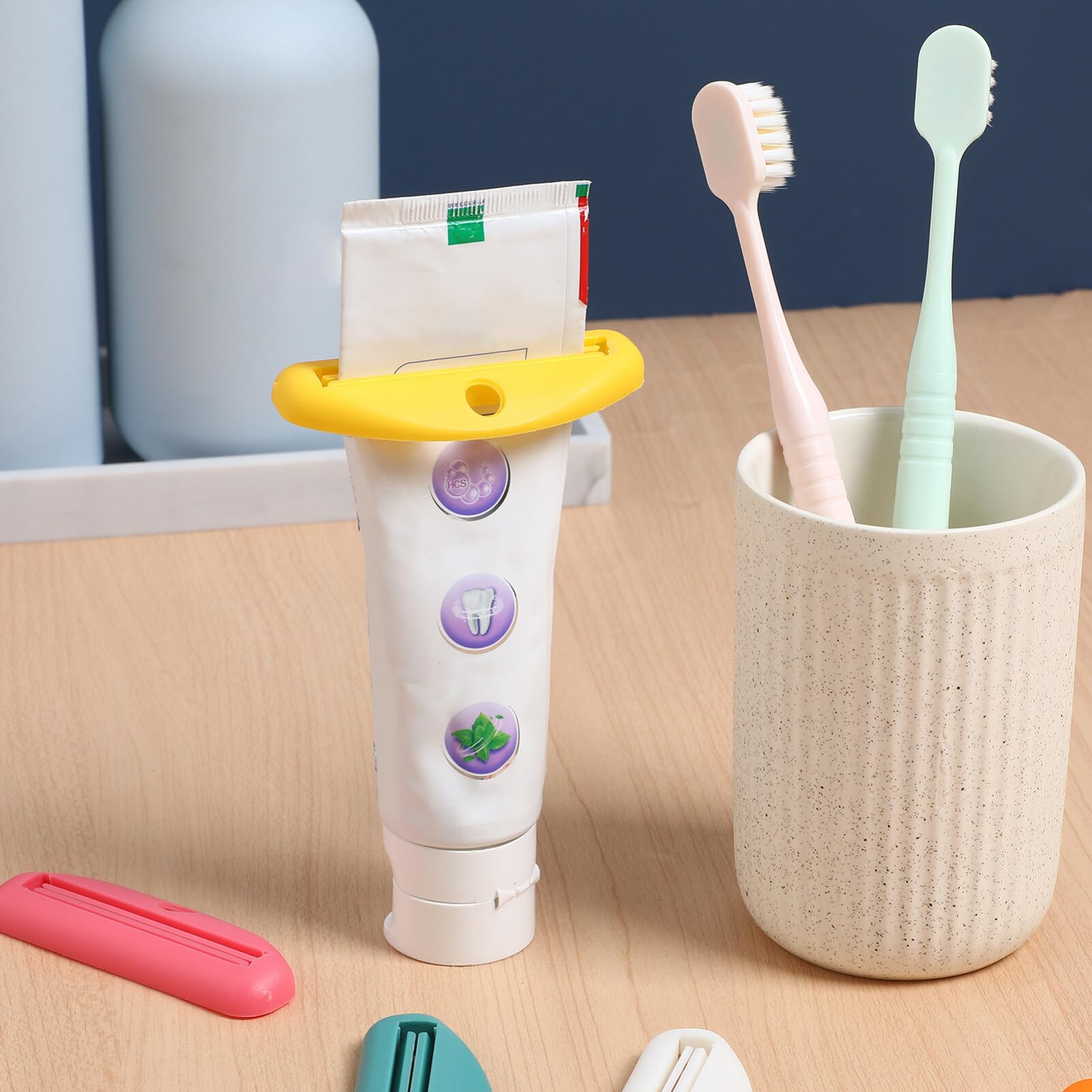 6-Pack Toothpaste Tube Squeezer & Roller Clips - Efficient Toothpaste, Face Wash & Pigment Tube Wringer - Perfect for Travel, Home & DIY Projects