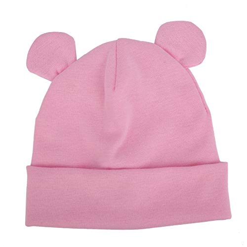 Soft Cotton Baby Knitted Hat for Boys & Girls - Warm Winter Infant Toddler Beanie (Pink) - Perfect for Outdoor Play, Winter Walks & Photo Shoots