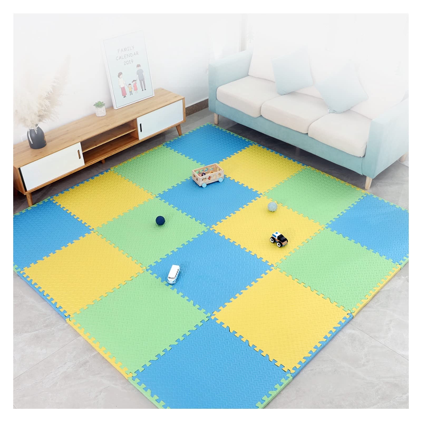 Soft EVA Puzzle Play Mat for Kids - Interlocking Foam Floor Tiles for Children's Playroom, Nursery & Gym - Non-Toxic Baby Crawling Mat & Toddler Play Area Flooring - Perfect for Daycare, Preschool & Home Play Spaces