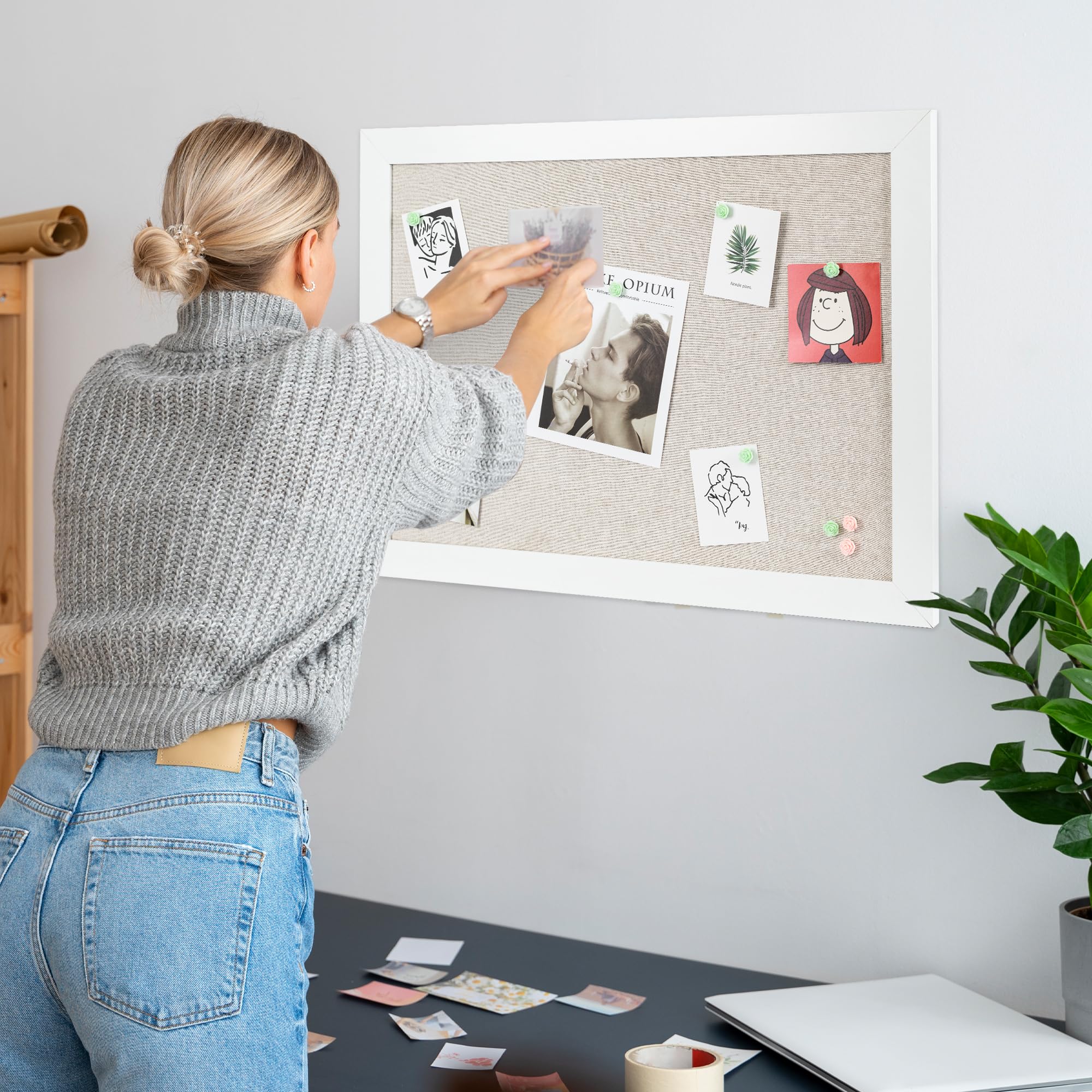 White Cork Bulletin Board 30