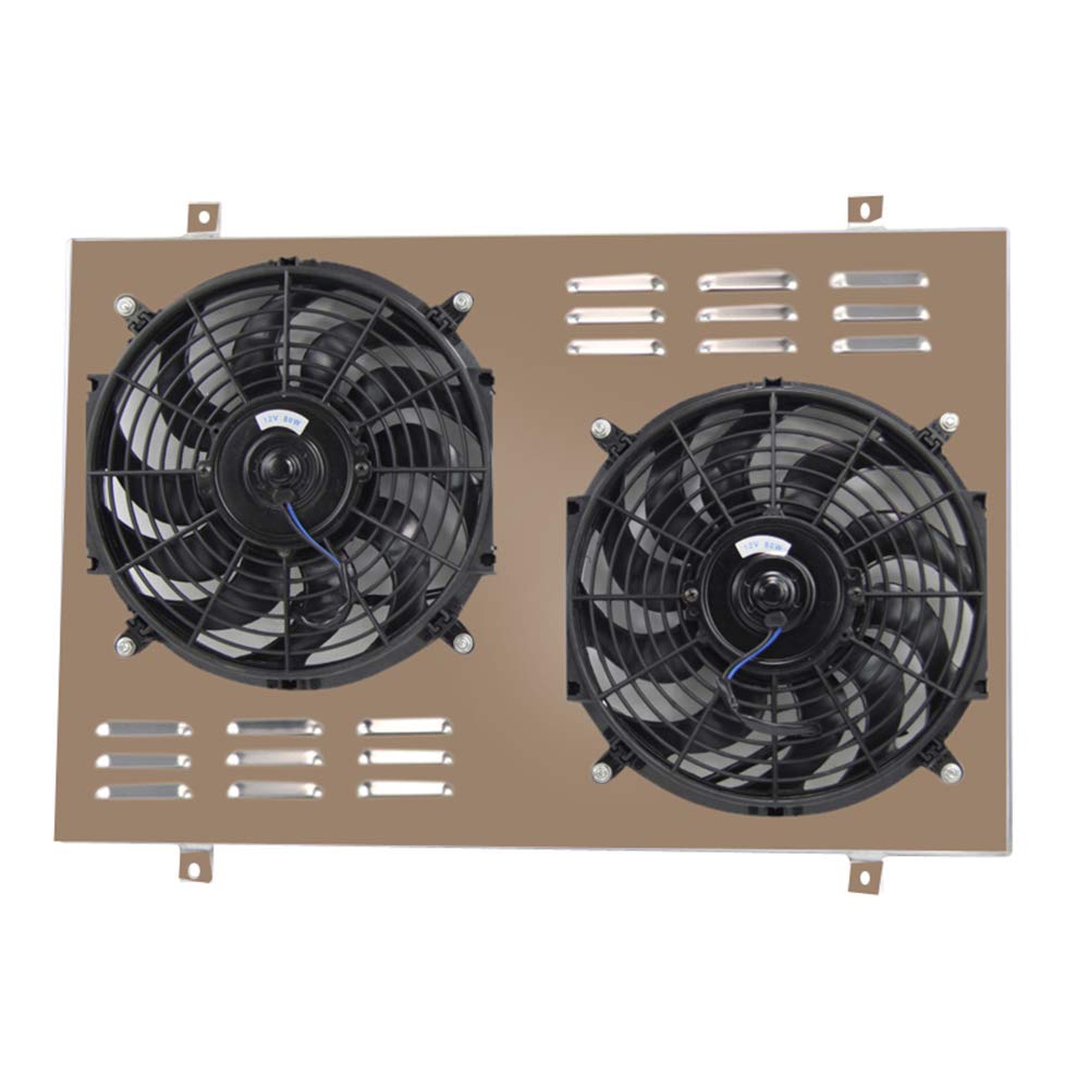 ALLOYWORKS Aluminum Cooling Fan with Shroud for 1985-1996 Ford F-Series Trucks & Broncos - High-Performance Engine Cooling for Off-Road & Towing