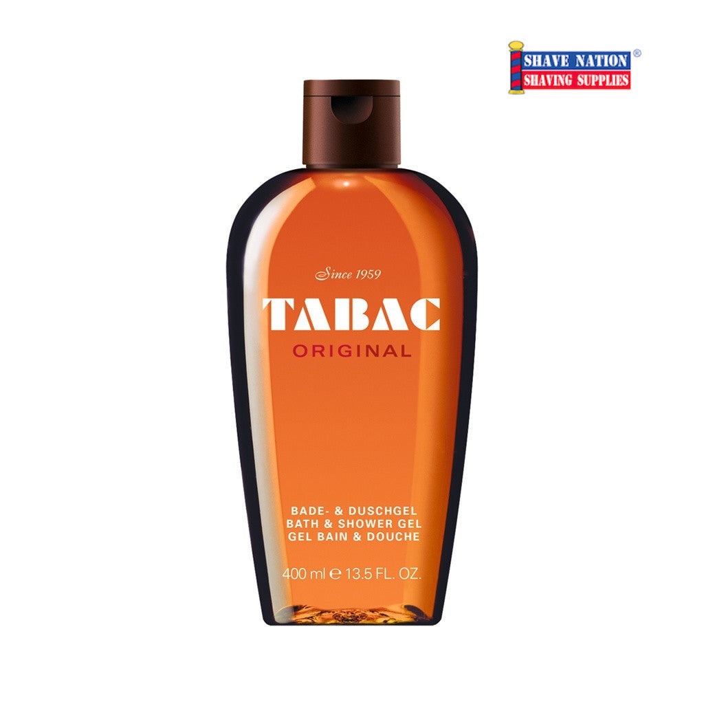 Tabac Original Bath & Shower Gel 400ml - Refreshing Men's Body Wash for Daily Cleansing & Relaxation - Perfect for Gym, Travel & Home Use