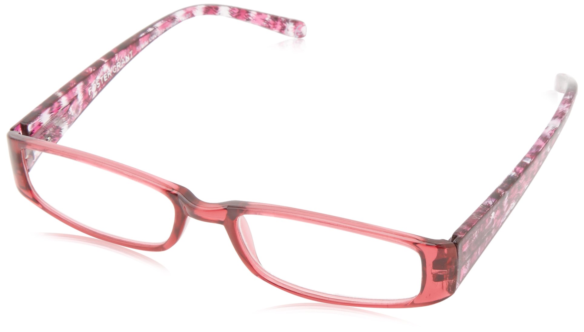Foster Grant Women's Simba Rectangular Reading Glasses +1.50 to +3.50 Strength | Lightweight & Stylish Eyewear for Reading, Computer Use & Daily Activities