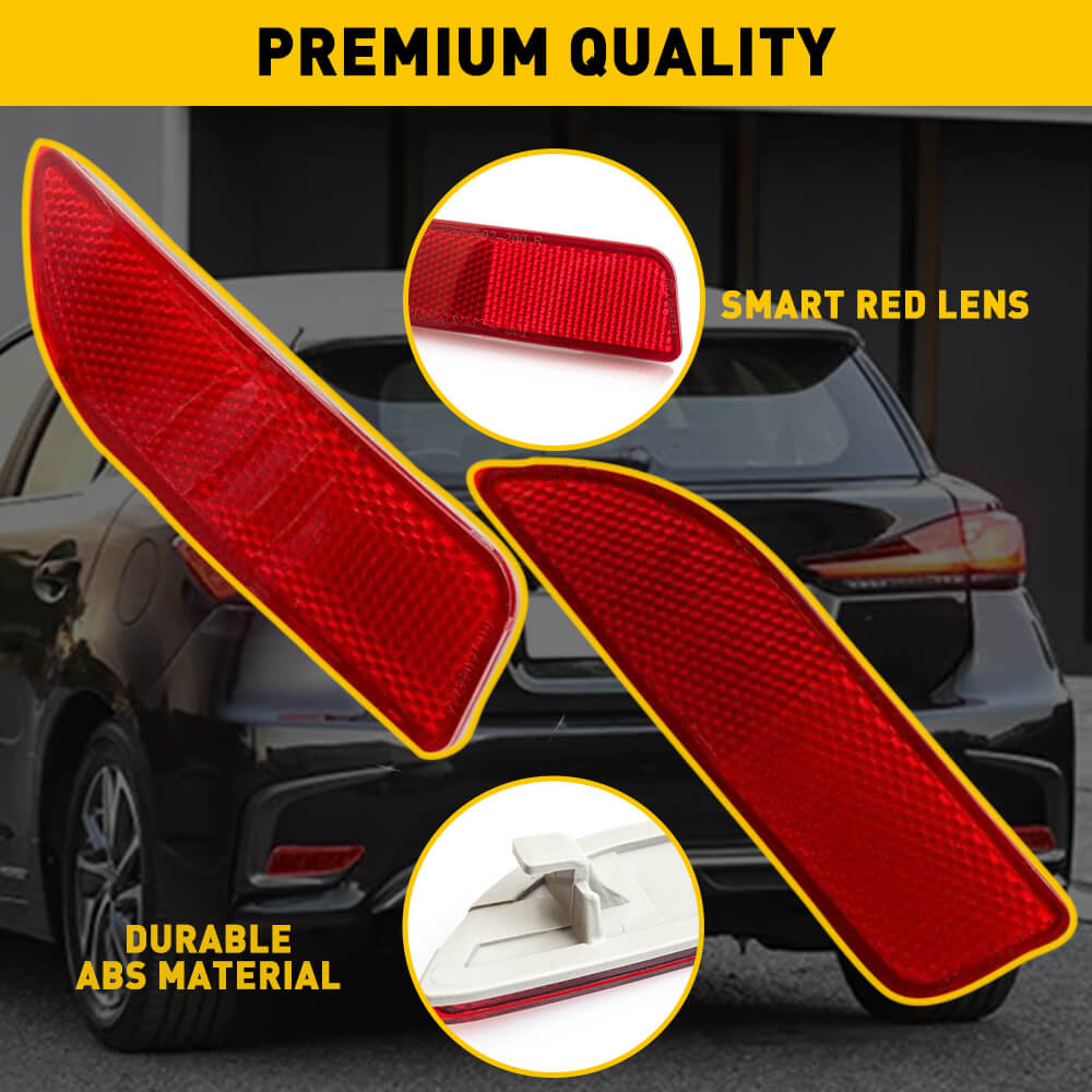 Lexus CT 200h & Toyota Corolla Rear Bumper Reflector Lamp Cover (2011-2013 Models) - Durable Replacement Part for Enhanced Night Visibility & Safety Driving